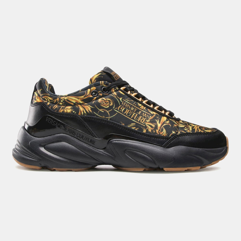 Versace Sapatilhas Sneakers Shoes 72ya3sw2 Blk Yellow Preto Amarelo Shot6