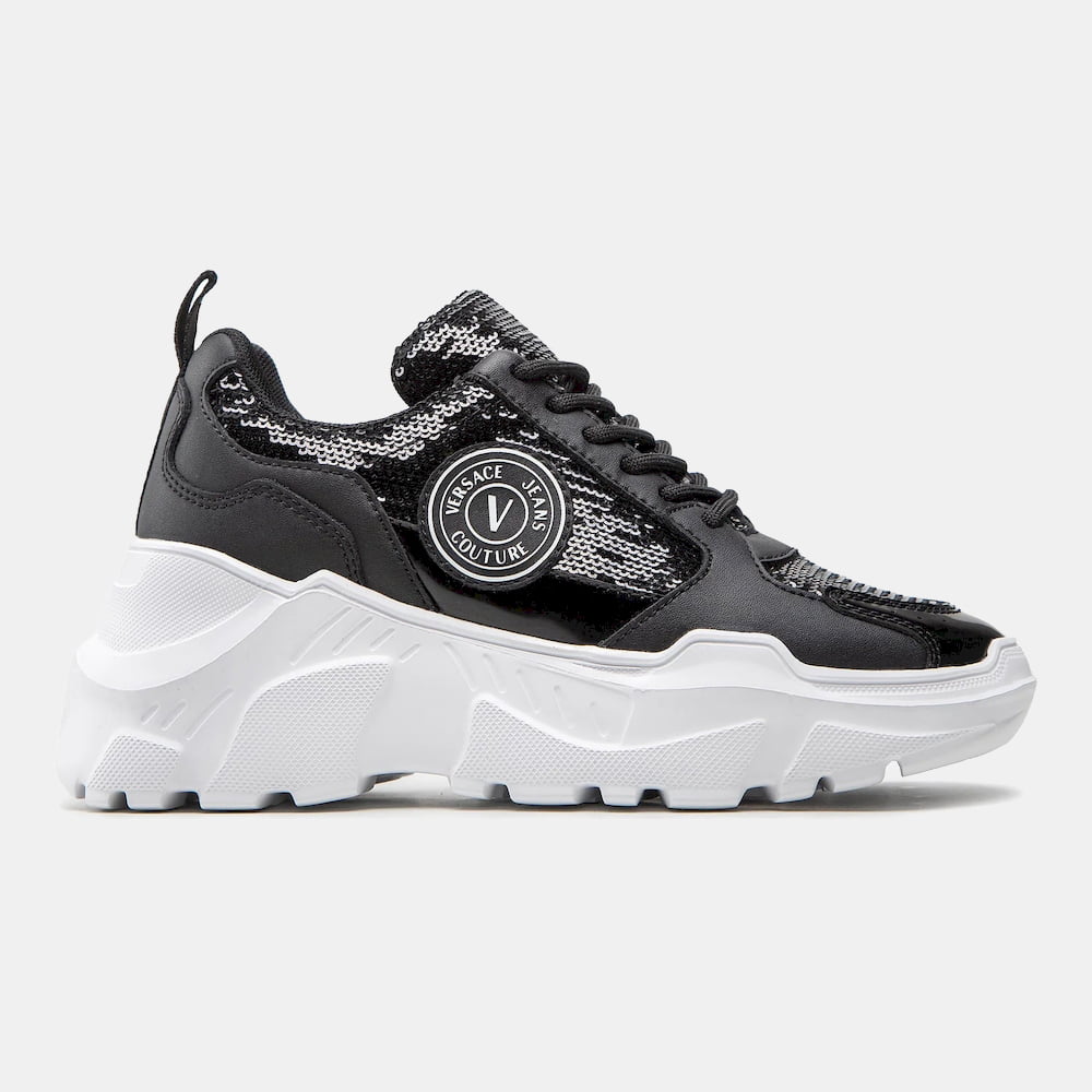 Versace Sapatilhas Sneakers Shoes 73va3sc7 Black Preto Shot1