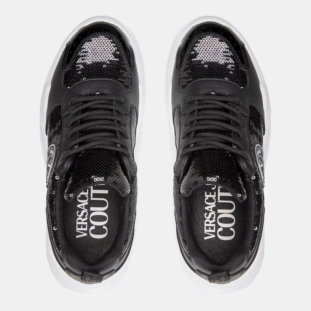 Versace Sapatilhas Sneakers Shoes 73va3sc7 Black Preto Shot4