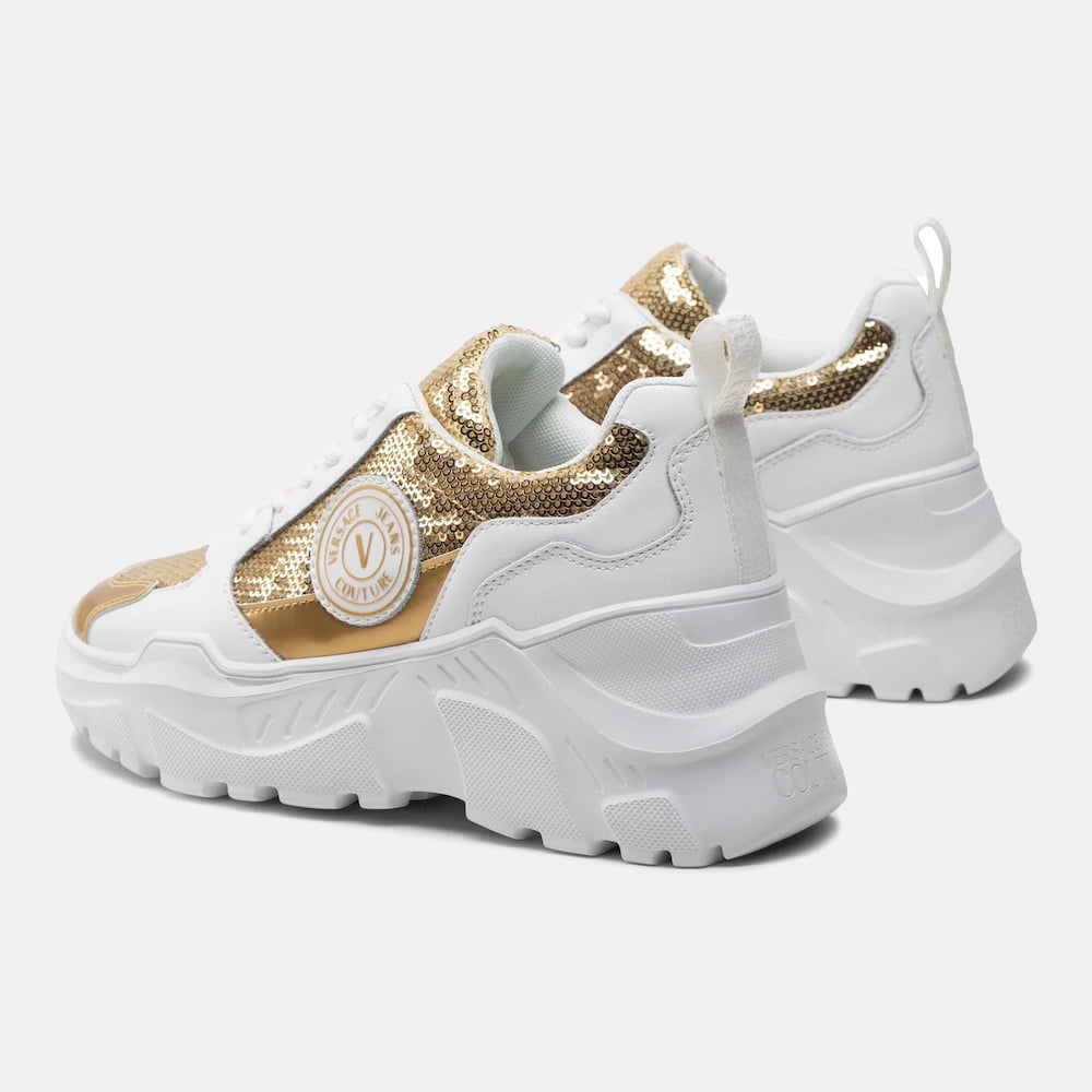 Versace Sapatilhas Sneakers Shoes 73va3sc7 Whi Gold Branco Dourado Shot2