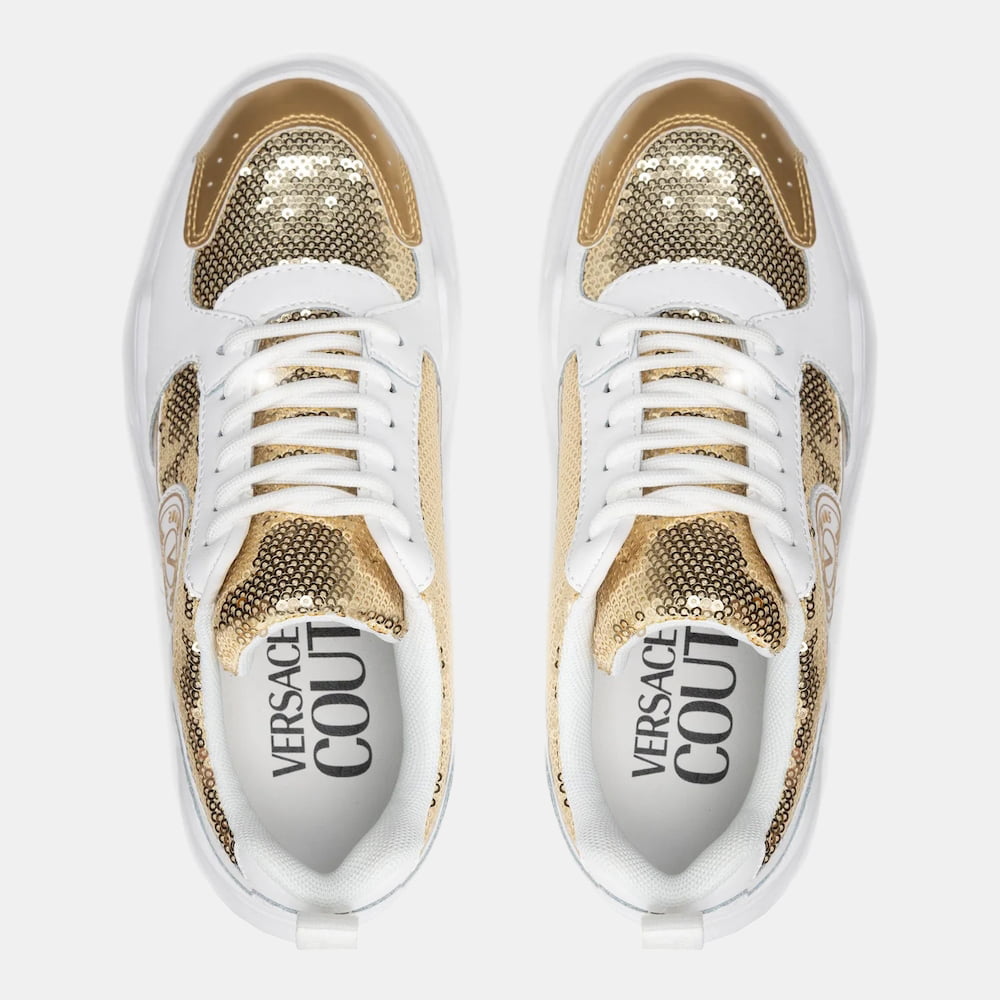 Versace Sapatilhas Sneakers Shoes 73va3sc7 Whi Gold Branco Dourado Shot4