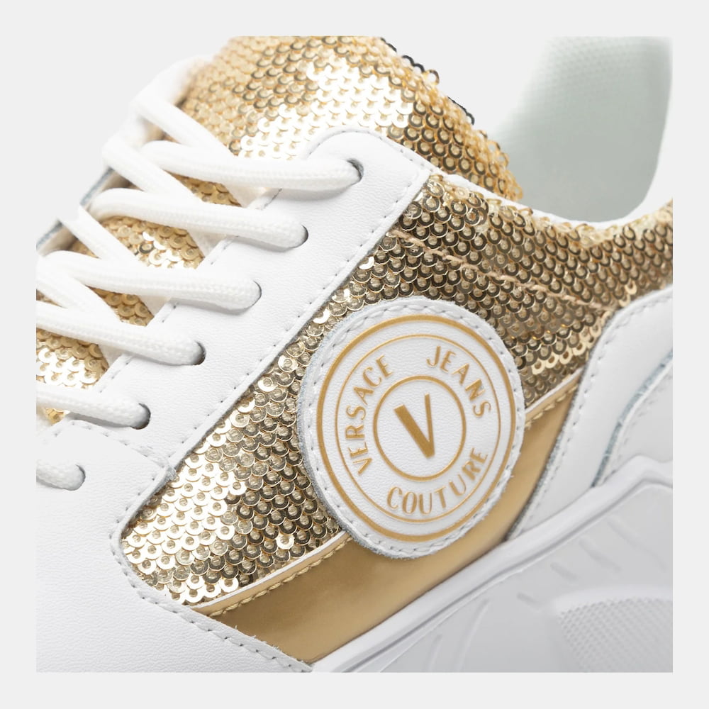 Versace Sapatilhas Sneakers Shoes 73va3sc7 Whi Gold Branco Dourado Shot5