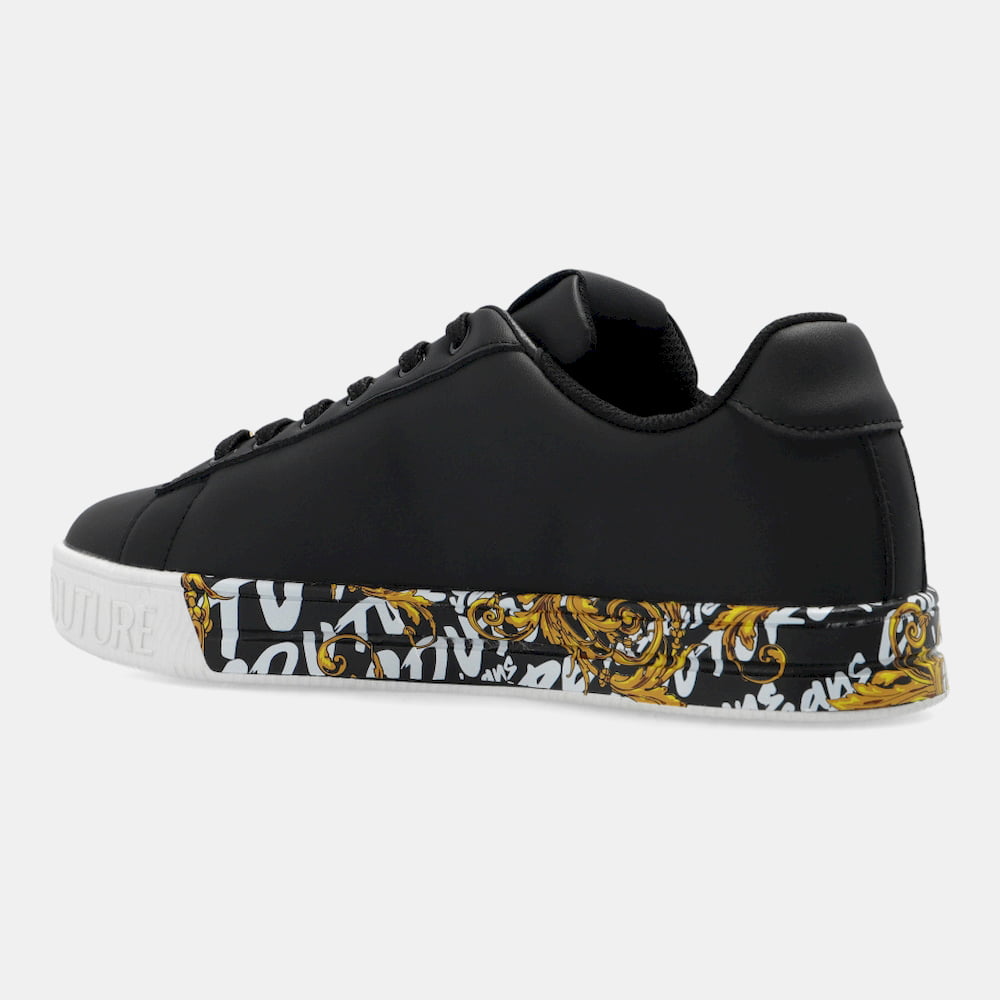 Versace Sapatilhas Sneakers Shoes 73va3skl Blk Gold Preto Ouro Shot10