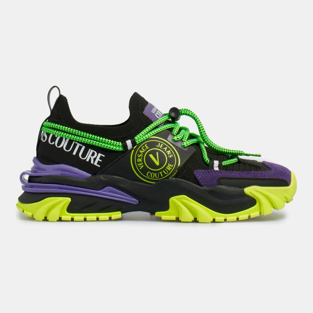 Versace Sapatilhas Sneakers Shoes 73ya3si3 Blk Multi Preto Multicolor Shot2