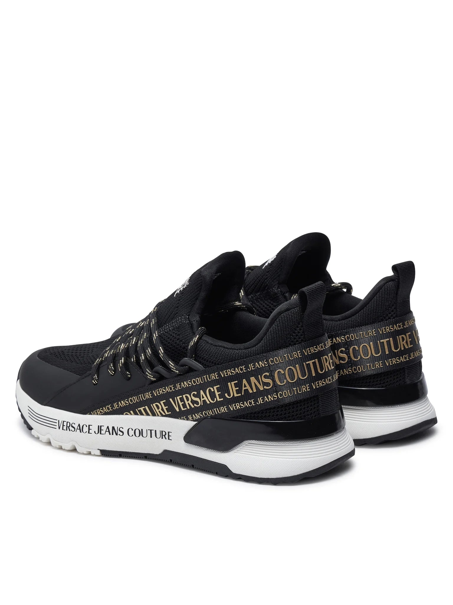 Versace Sapatilhas Sneakers Shoes 77va3sa8 Blk Gold Preto Ouro_shot1