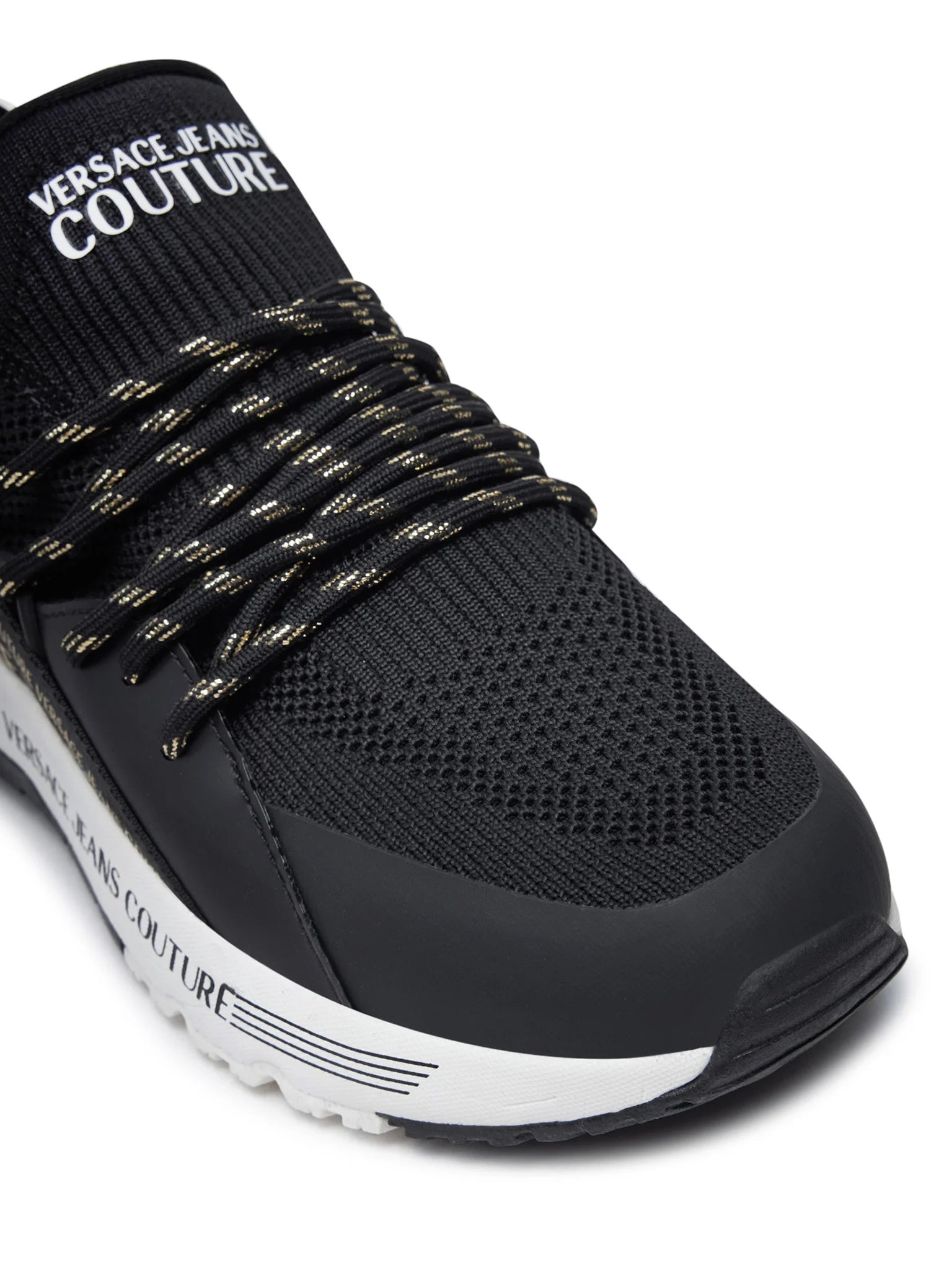 Versace Sapatilhas Sneakers Shoes 77va3sa8 Blk Gold Preto Ouro_shot2