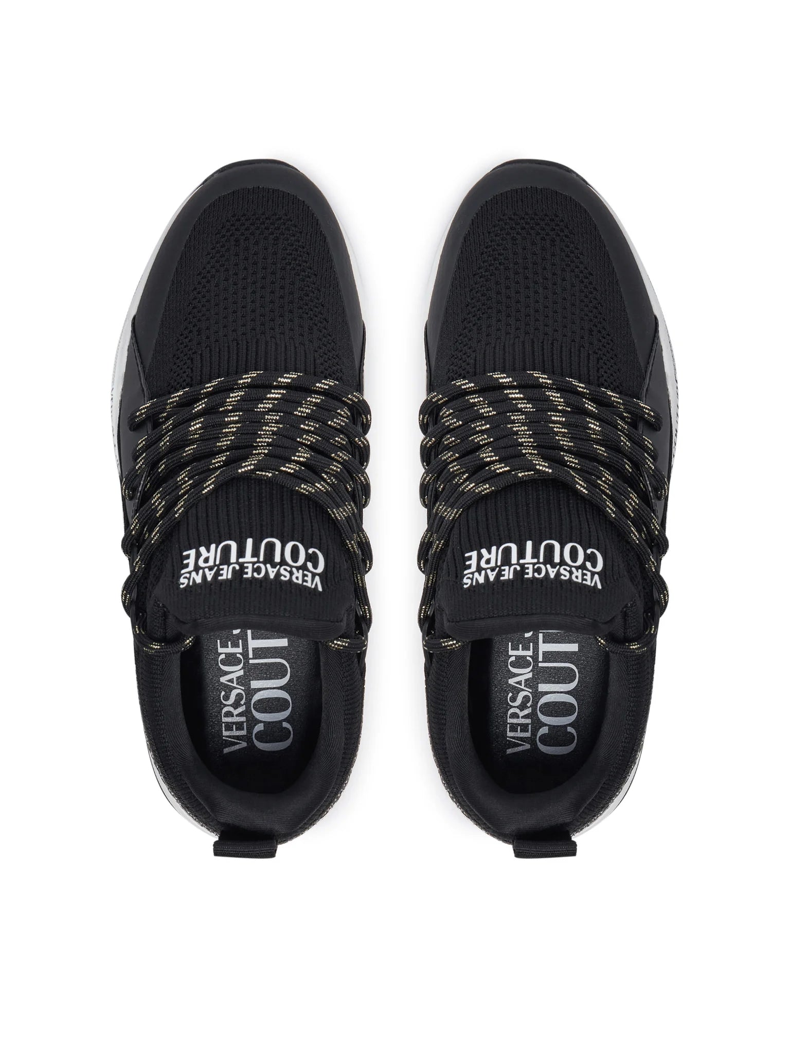 Versace Sapatilhas Sneakers Shoes 77va3sa8 Blk Gold Preto Ouro_shot4