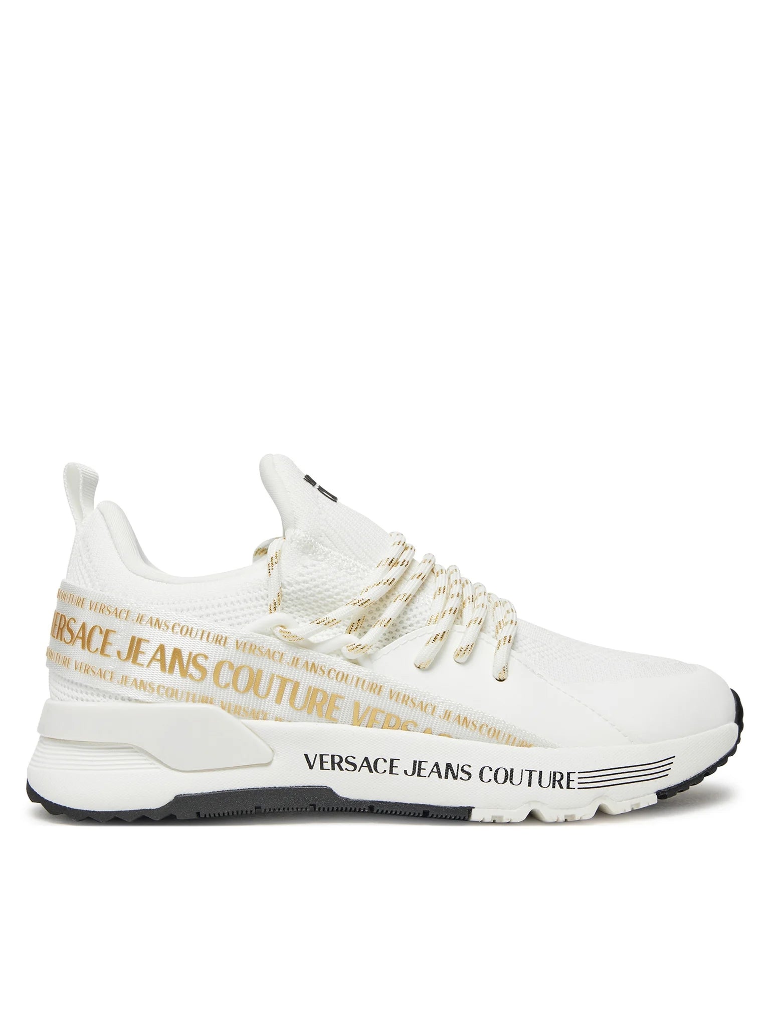 Versace Sapatilhas Sneakers Shoes 77va3sa8 Whi Gold Branco Dourado_shot1