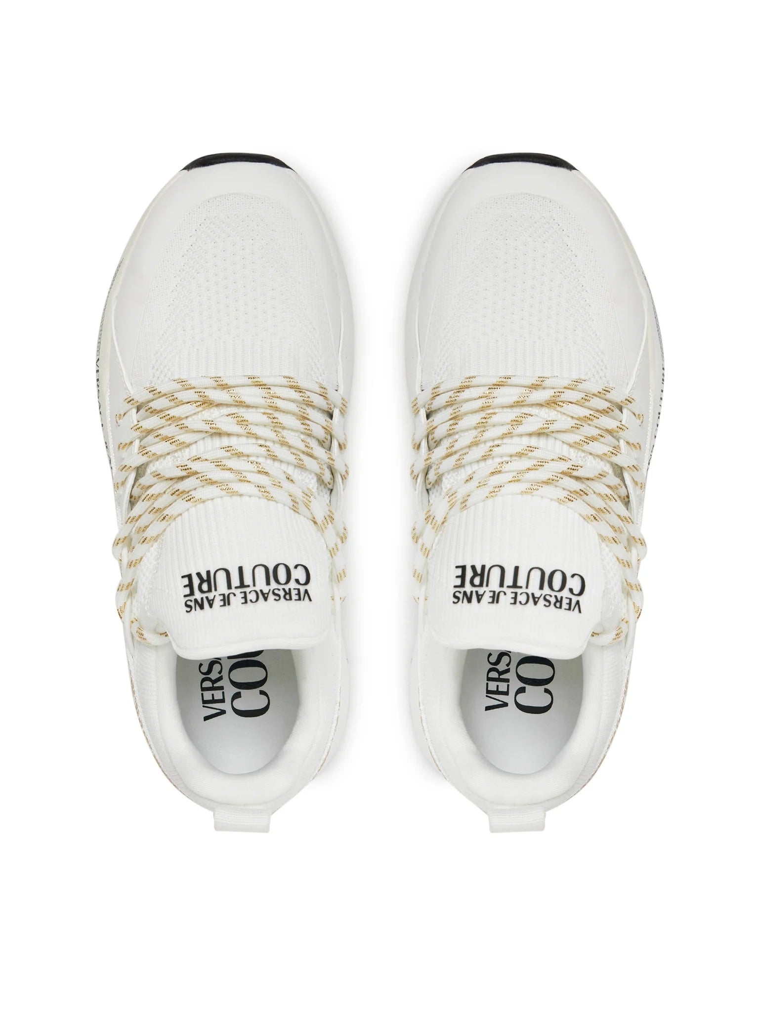 Versace Sapatilhas Sneakers Shoes 77va3sa8 Whi Gold Branco Dourado_shot4