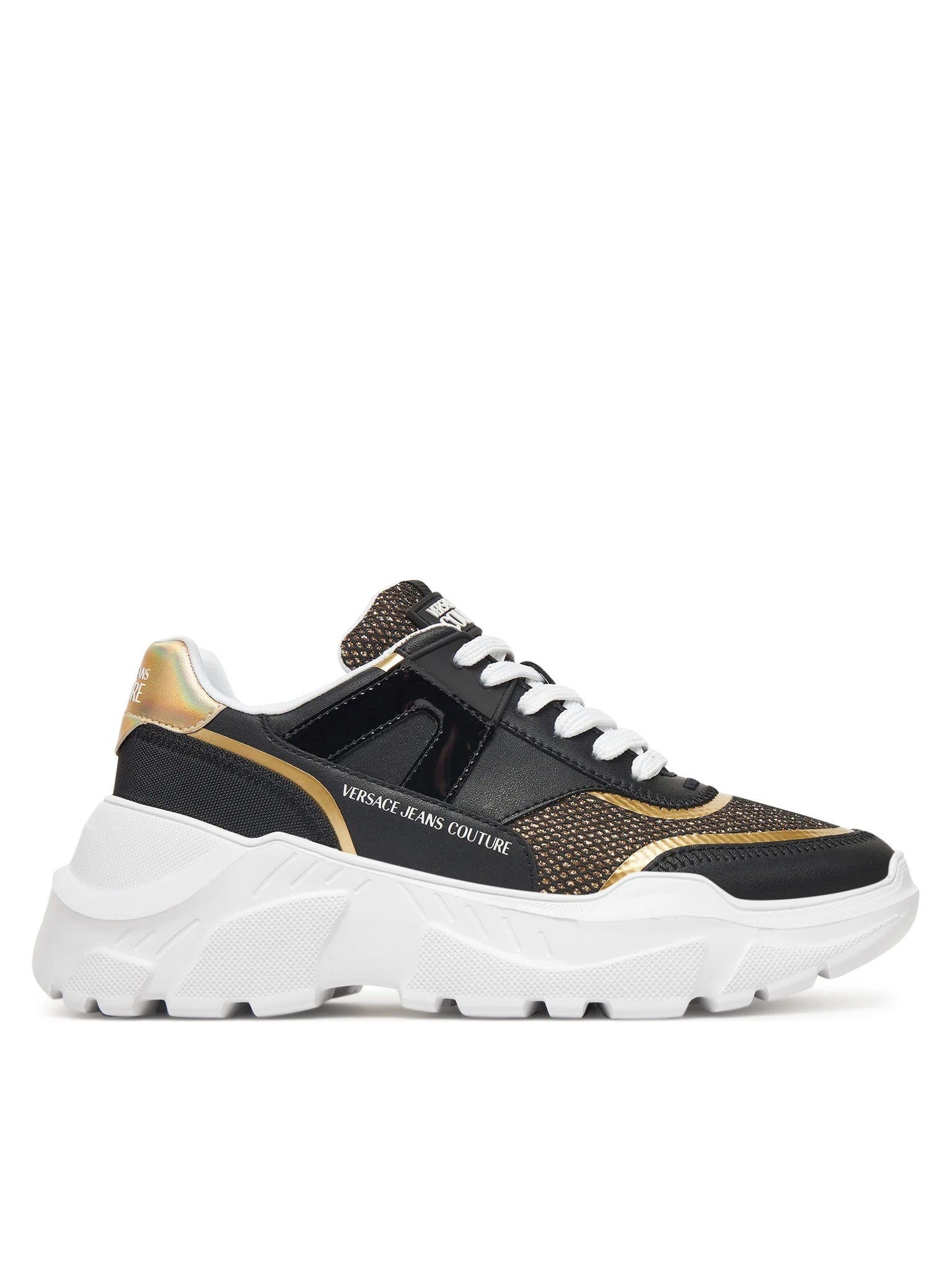 Versace Sapatilhas Sneakers Shoes 78va3sc4 Blk Gold Preto Ouro_shot1
