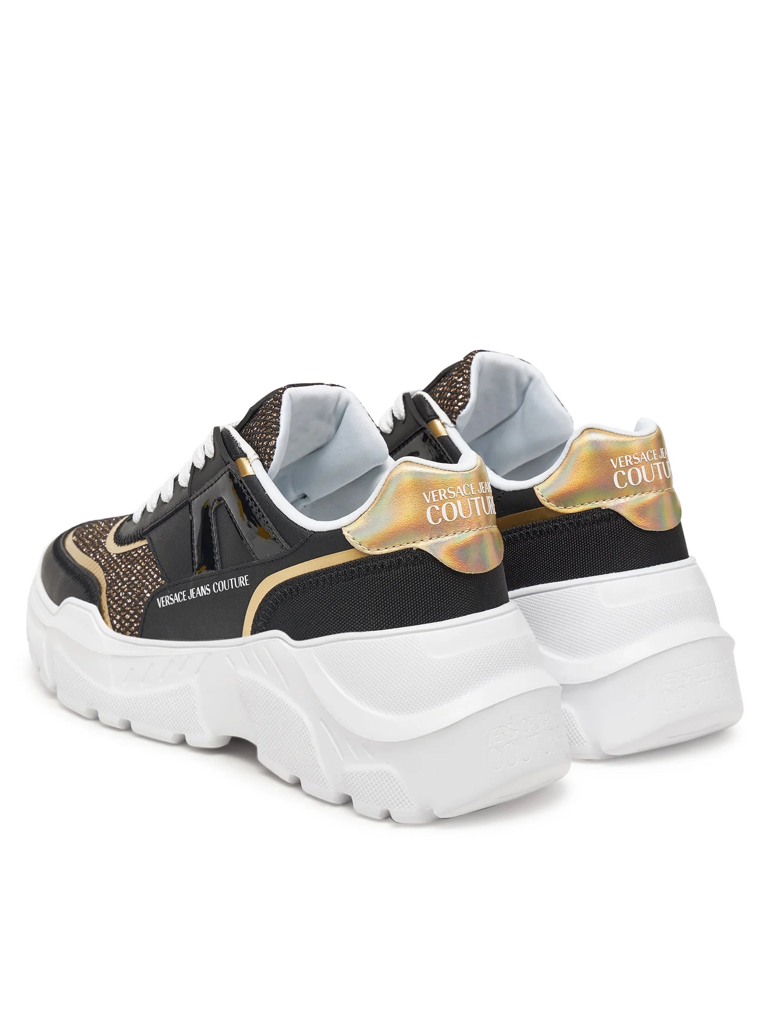 Versace Sapatilhas Sneakers Shoes 78va3sc4 Blk Gold Preto Ouro_shot2