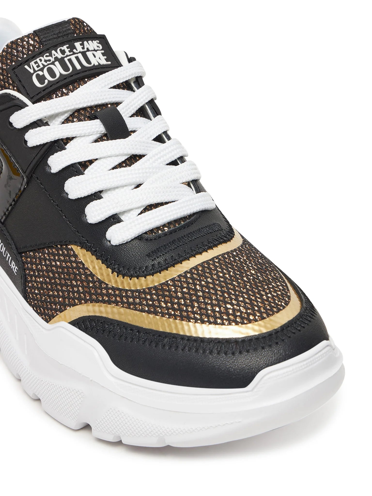 Versace Sapatilhas Sneakers Shoes 78va3sc4 Blk Gold Preto Ouro_shot5