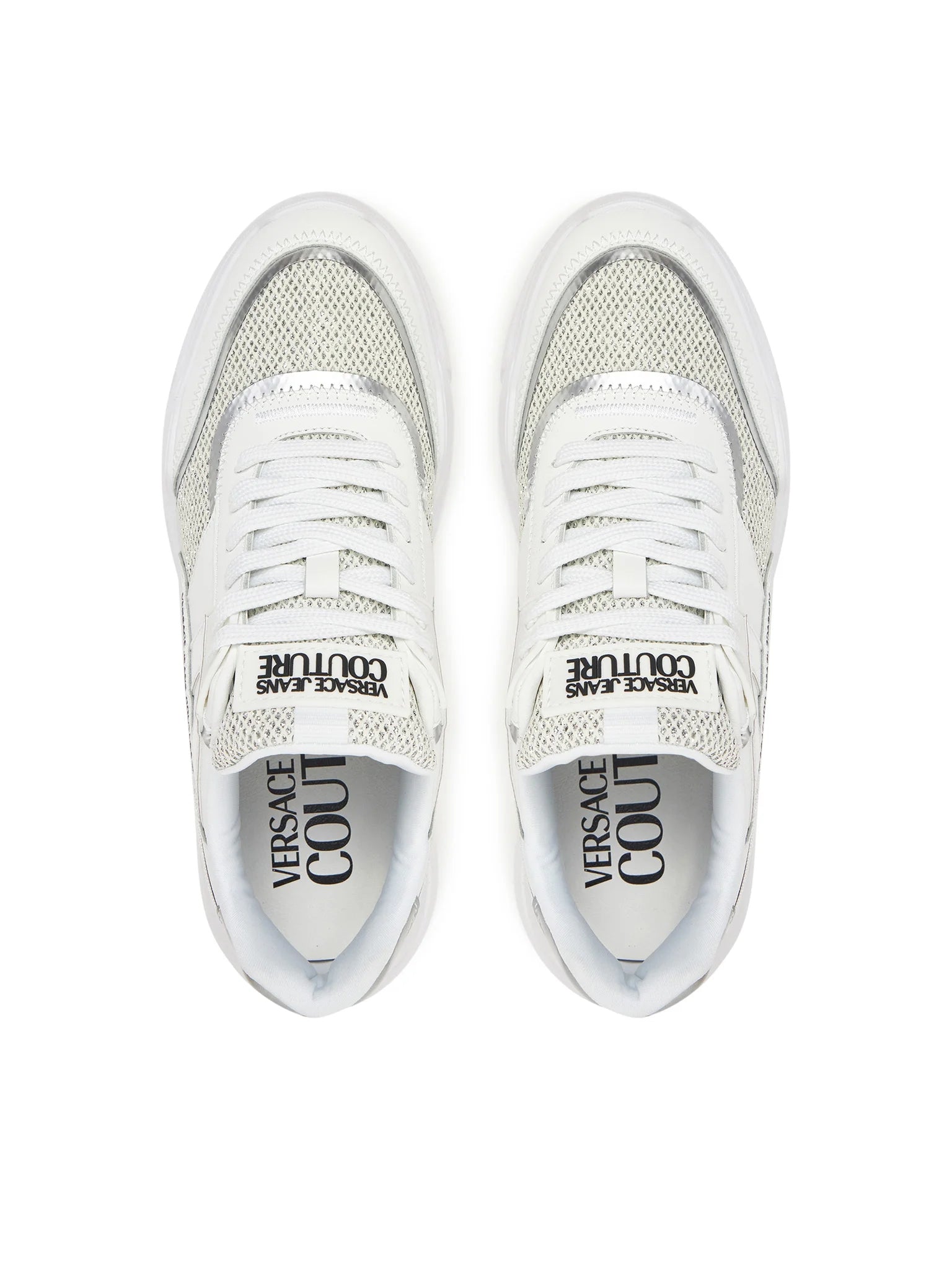 Sapatilhas Versace Branco E Prateado