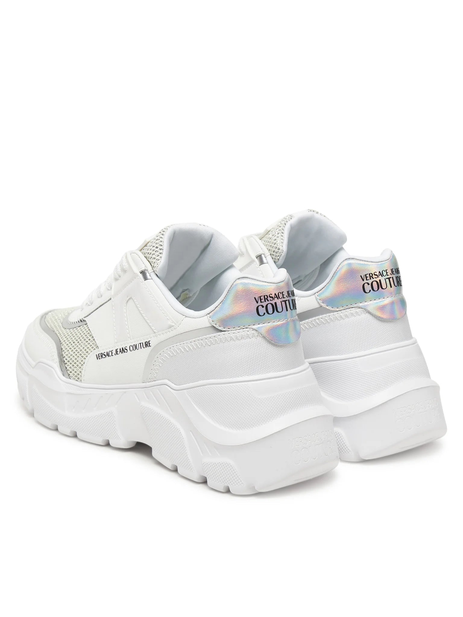 Sapatilhas Versace Branco E Prateado