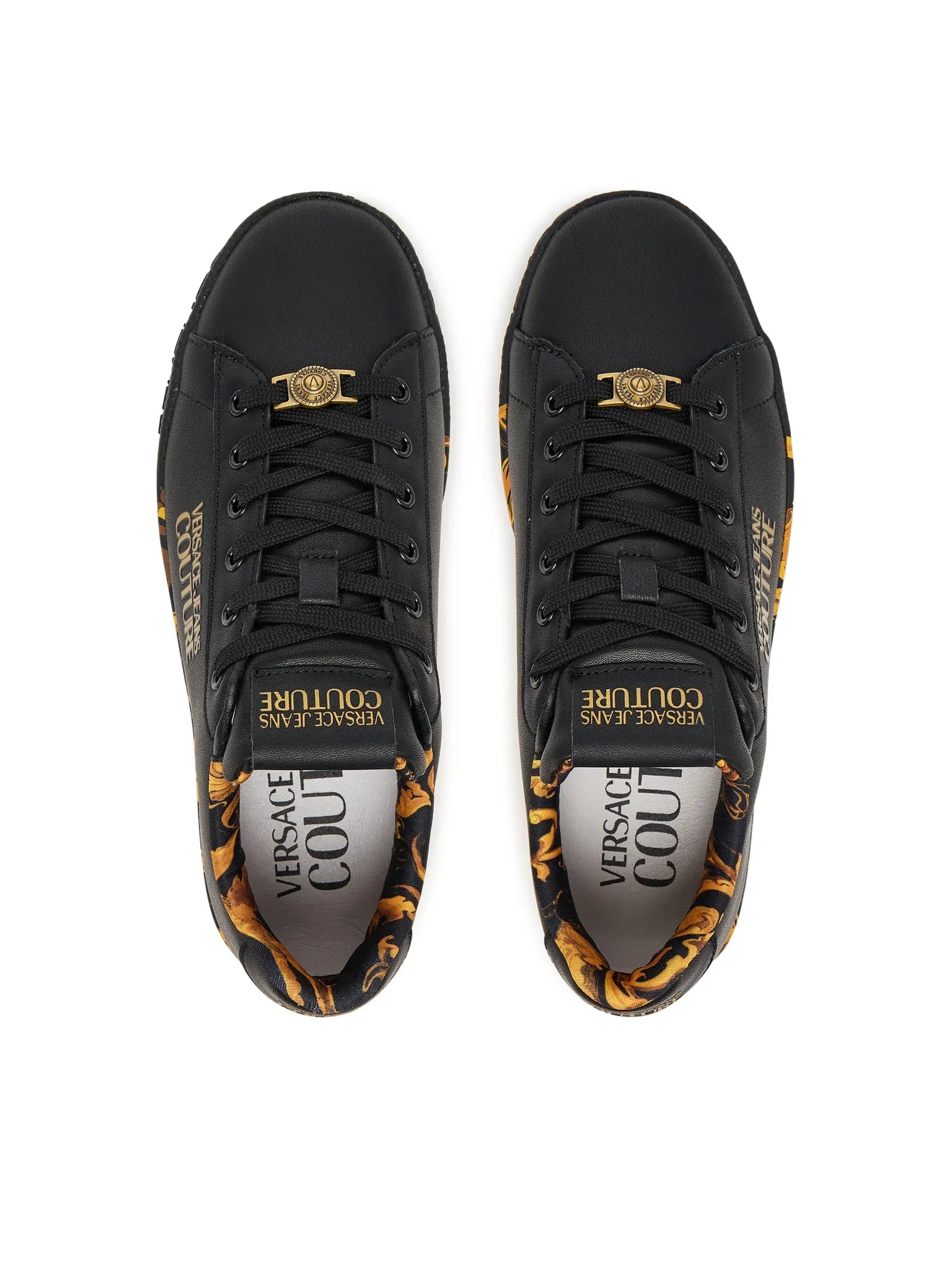 Versace Sapatilhas Sneakers Shoes 79va3skl Blk Gold Preto Ouro_shot5