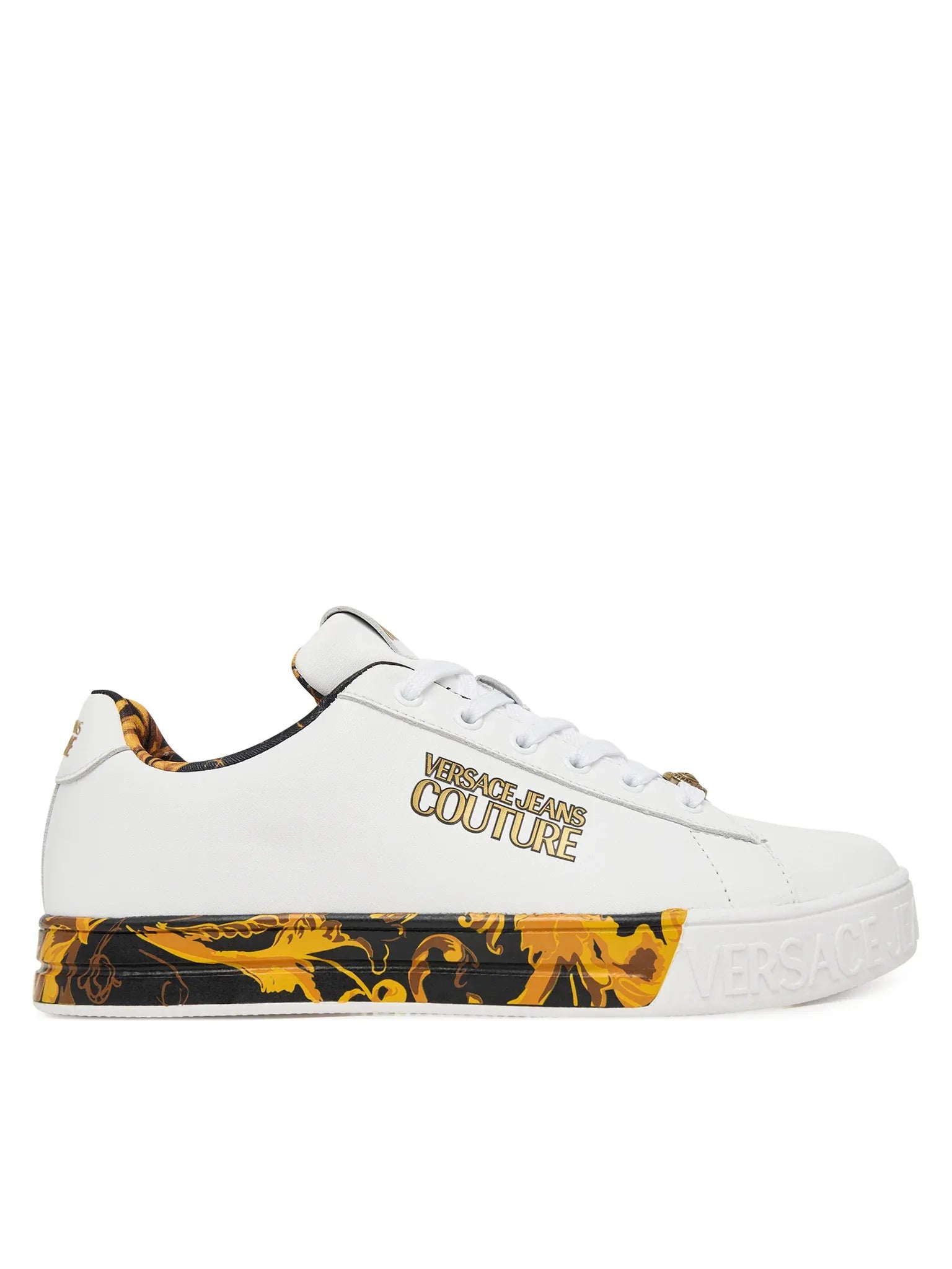 Versace Sapatilhas Sneakers Shoes 79va3skl Whi Gold Branco Dourado_shot1