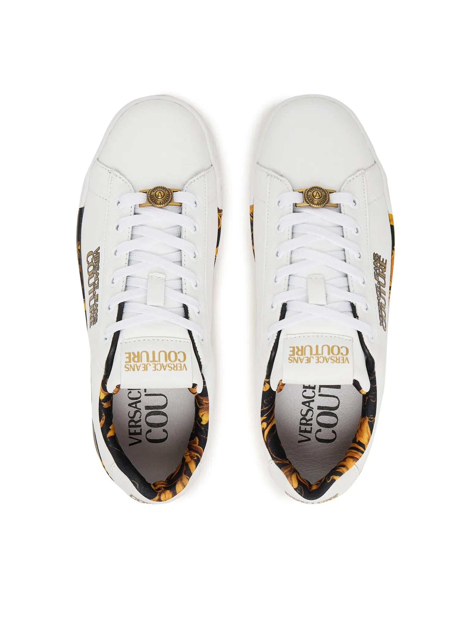 Versace Sapatilhas Sneakers Shoes 79va3skl Whi Gold Branco Dourado_shot6