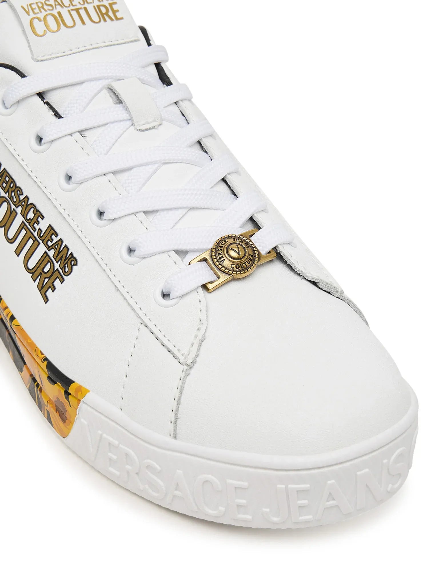 Versace Sapatilhas Sneakers Shoes 79va3skl Whi Gold Branco Dourado_shot7