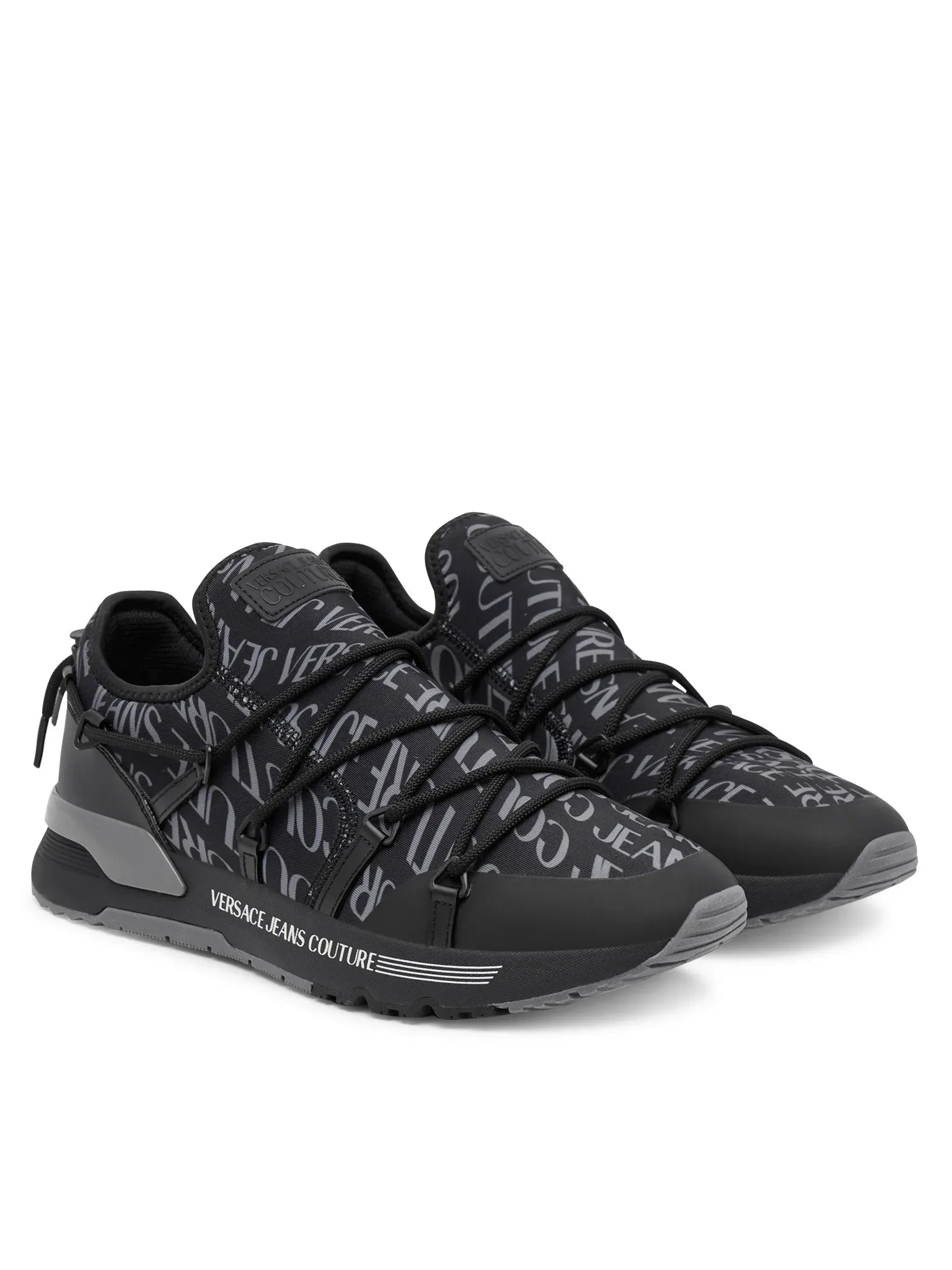 Versace Sapatilhas Sneakers Shoes 79ya3sa6 Blk Gry Preto Cinza_shot2
