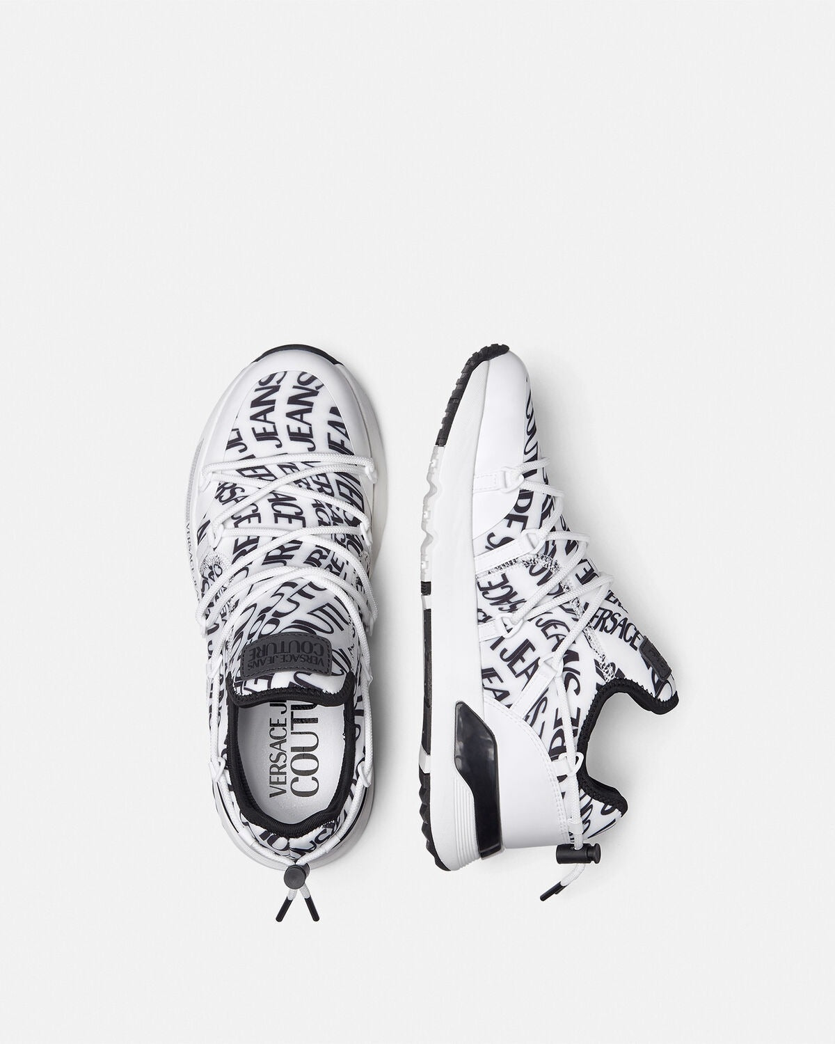 Versace Sapatilhas Sneakers Shoes 79ya3sa6 Whi Black Branco Preto_shot5