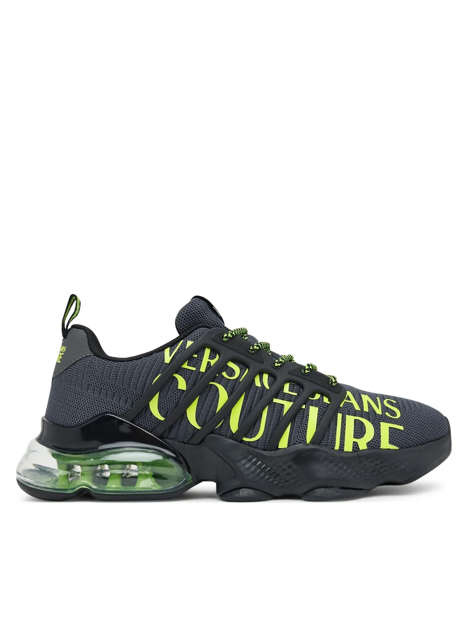 Versace Sapatilhas Sneakers Shoes 79ya3su1 Blk Green Preto Verde_shot1