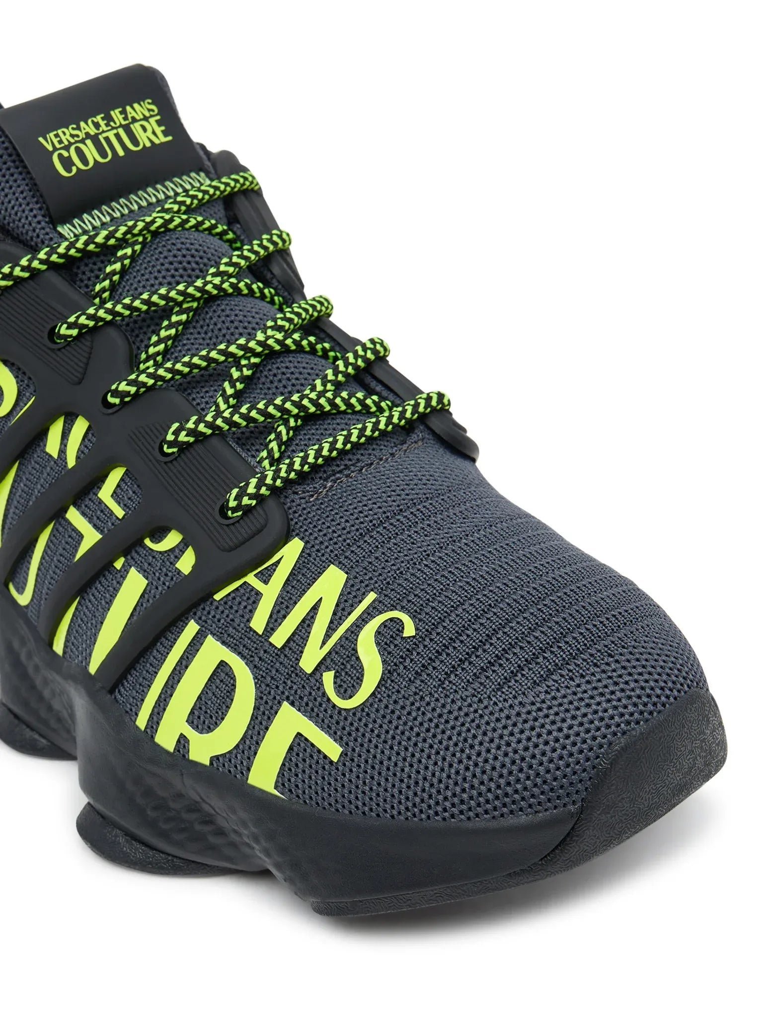 Versace Sapatilhas Sneakers Shoes 79ya3su1 Blk Green Preto Verde_shot6