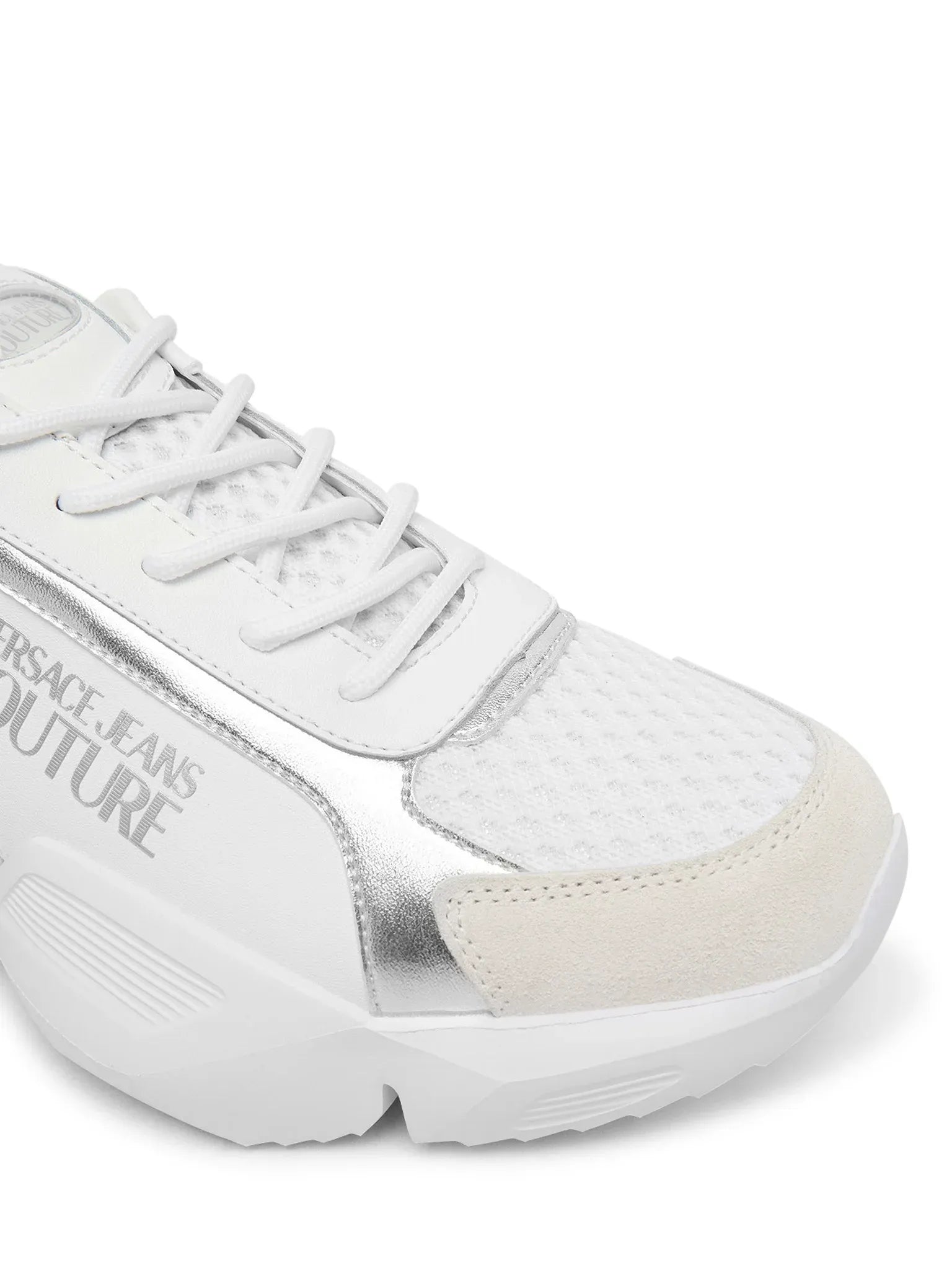 Versace Sapatilhas Sneakers Shoes 80va3su3 Whi Silver Branco Prateado_shot7