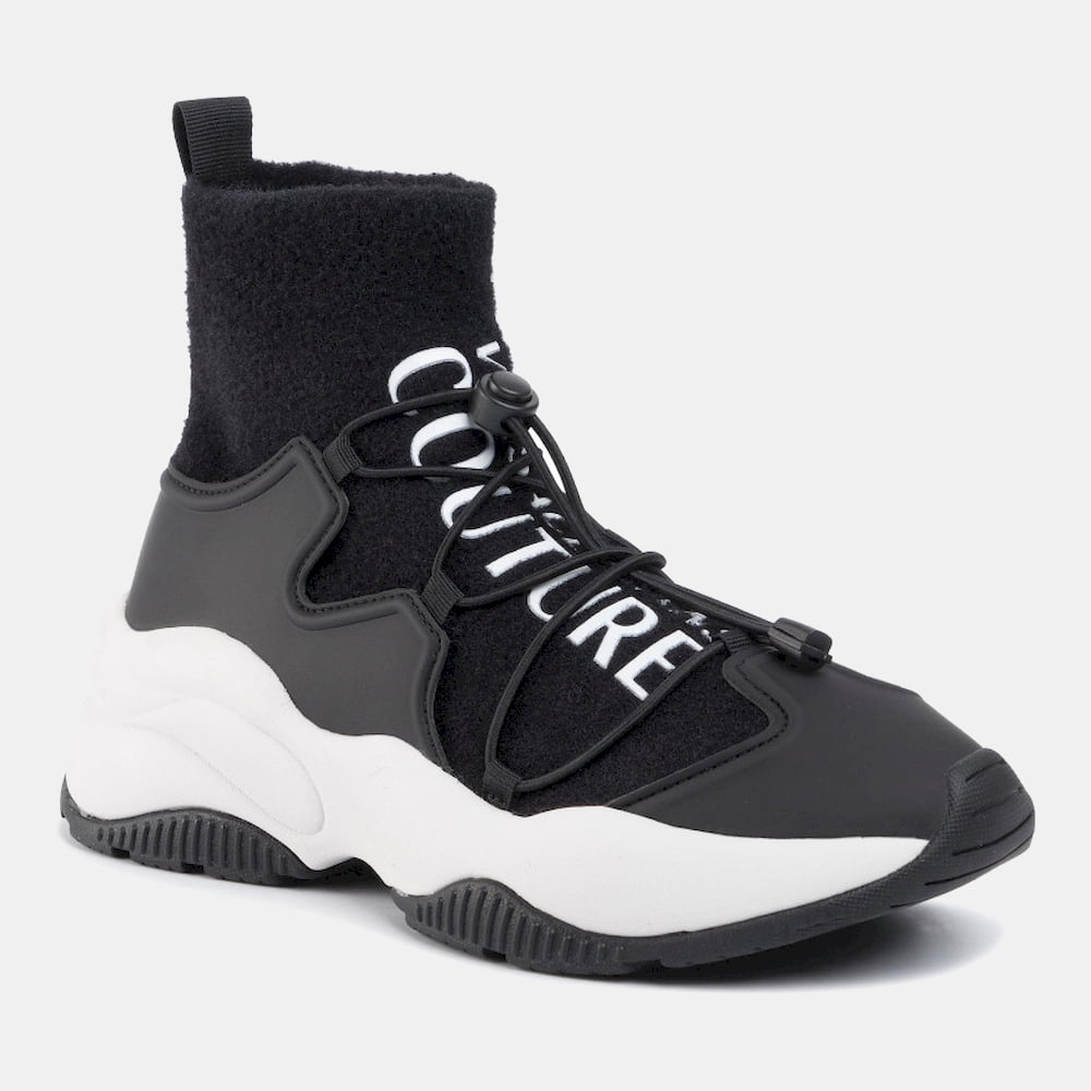 Versace Sapatilhas Sneakers Shoes E0vubsi8 Blk White Preto Branco Shot2
