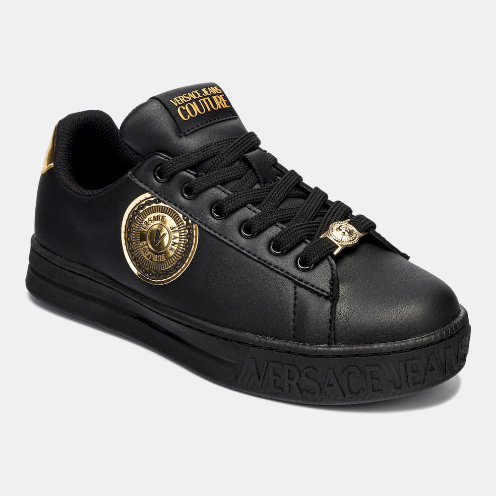 Versace Sapatilhas Sneakers Shoes E0vwask6 Blk Gold Preto Ouro Shot4