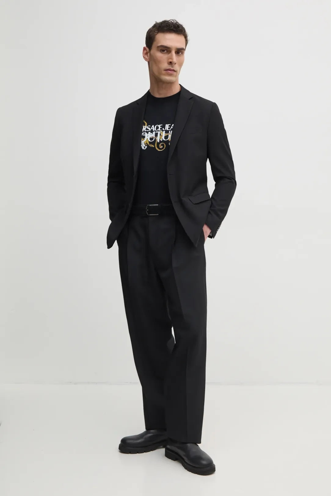 Versace T Shirt 78gahc05 Blk Gold Preto Ouro_shot2