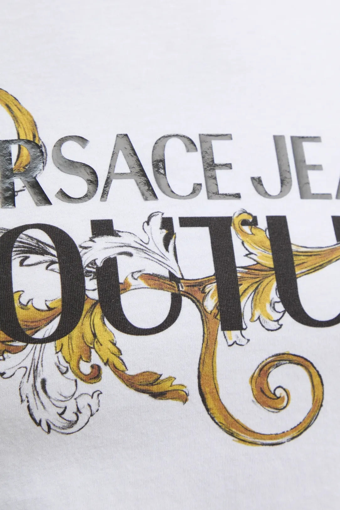 Versace T Shirt 78gahc05 Whi Gold Branco Dourado_shot4