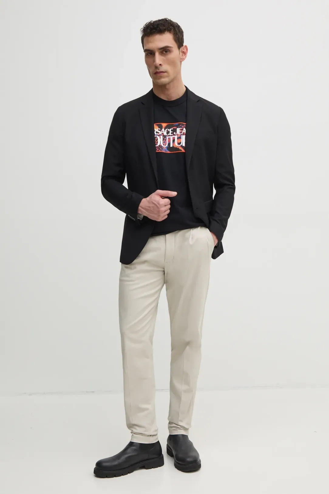 Versace T Shirt 78gahe04 Black Preto_shot2
