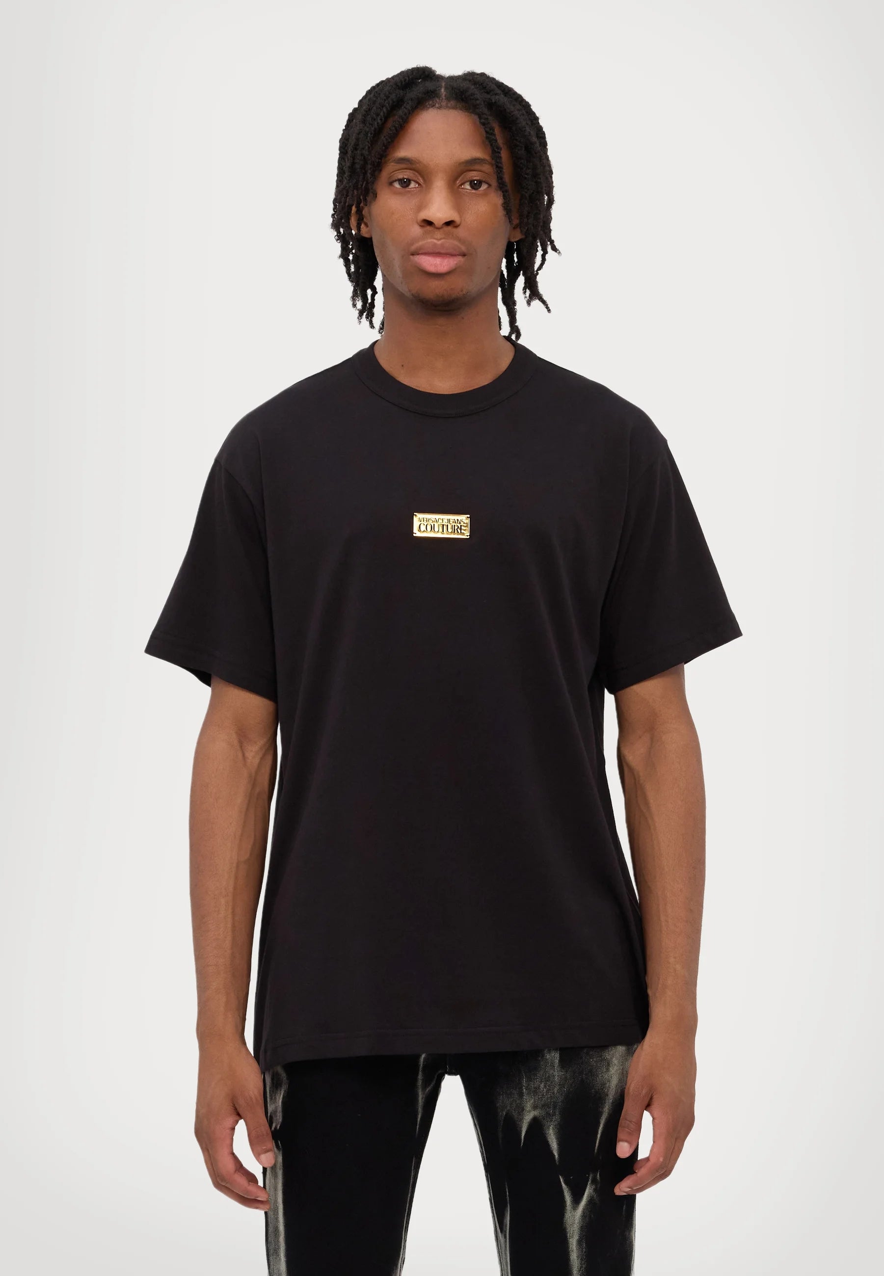 Versace T Shirt 78gaht08 Blk Gold Preto Ouro_shot1