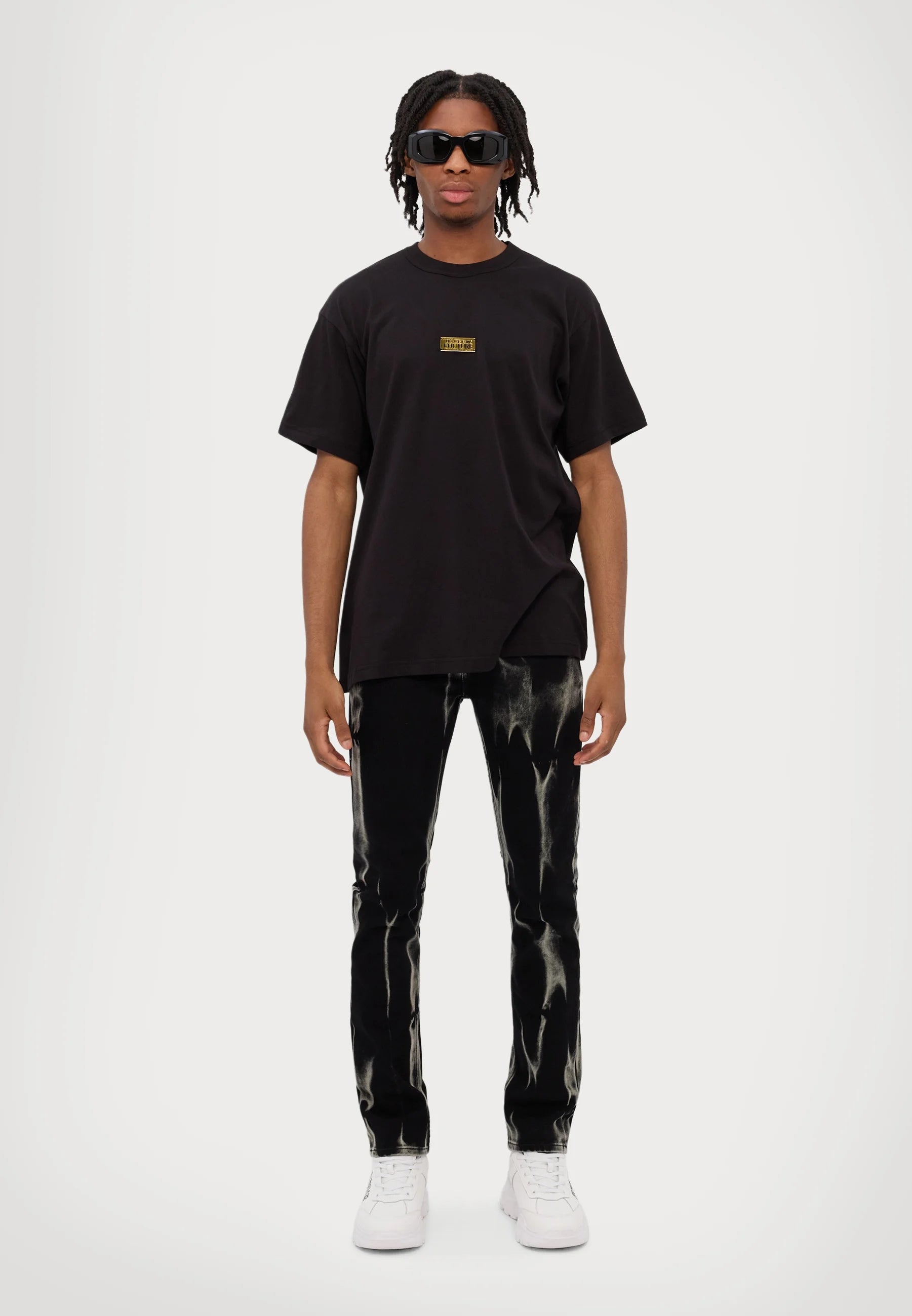 Versace T Shirt 78gaht08 Blk Gold Preto Ouro_shot3