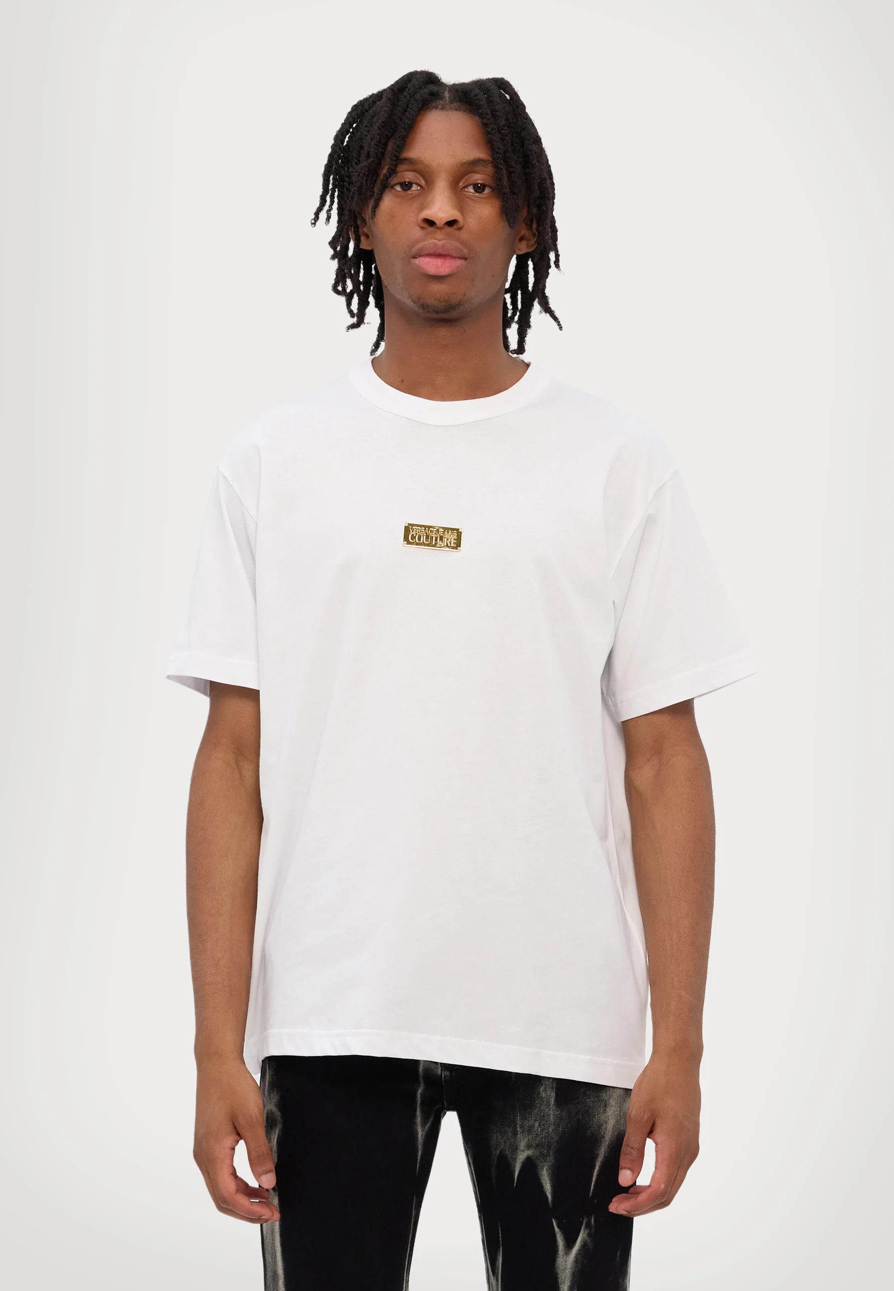 Versace T Shirt 78gaht08 Whi Gold Branco Dourado_shot3