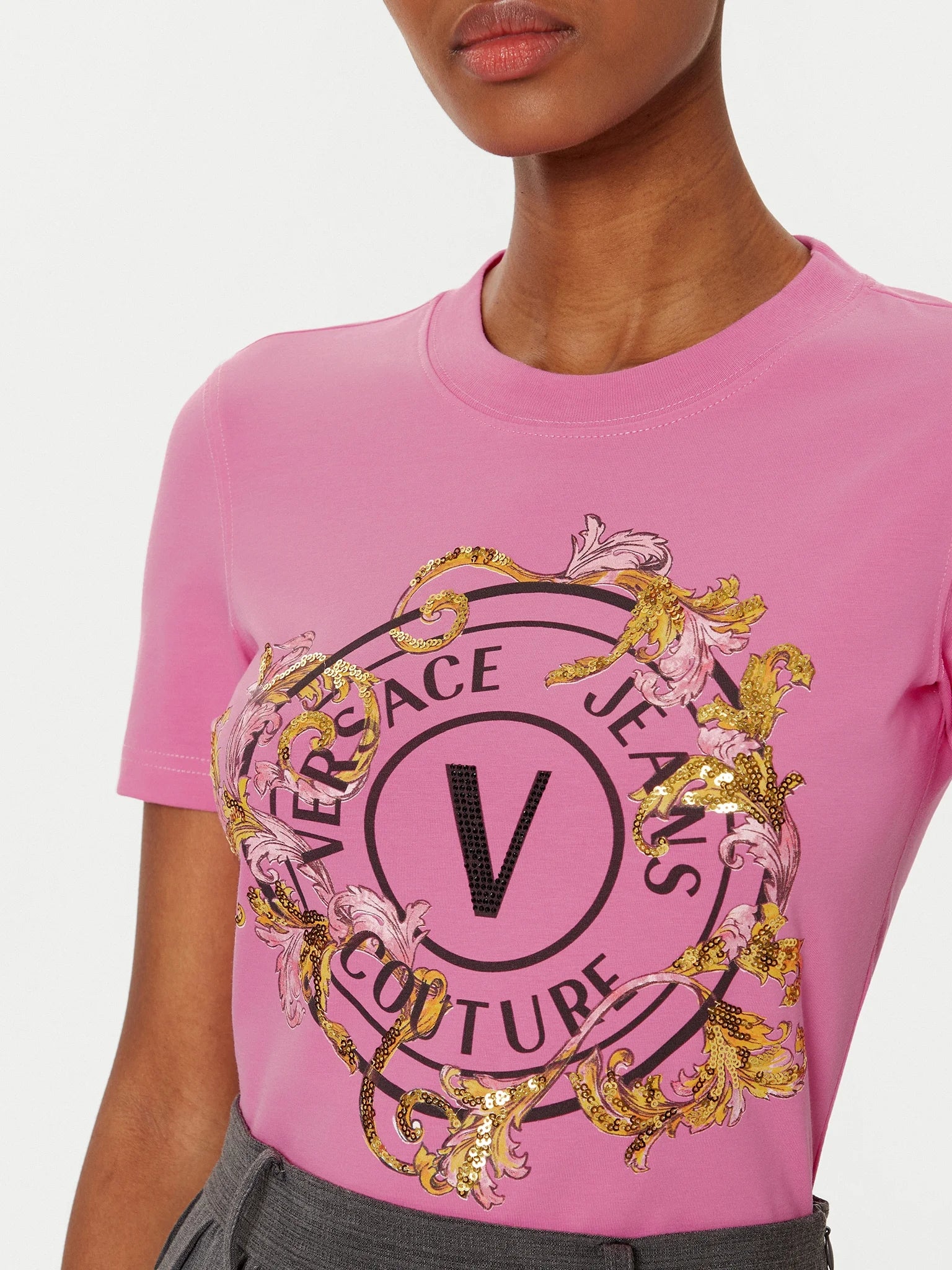 Versace T Shirt 78hahc01 Pink Rosa_shot3