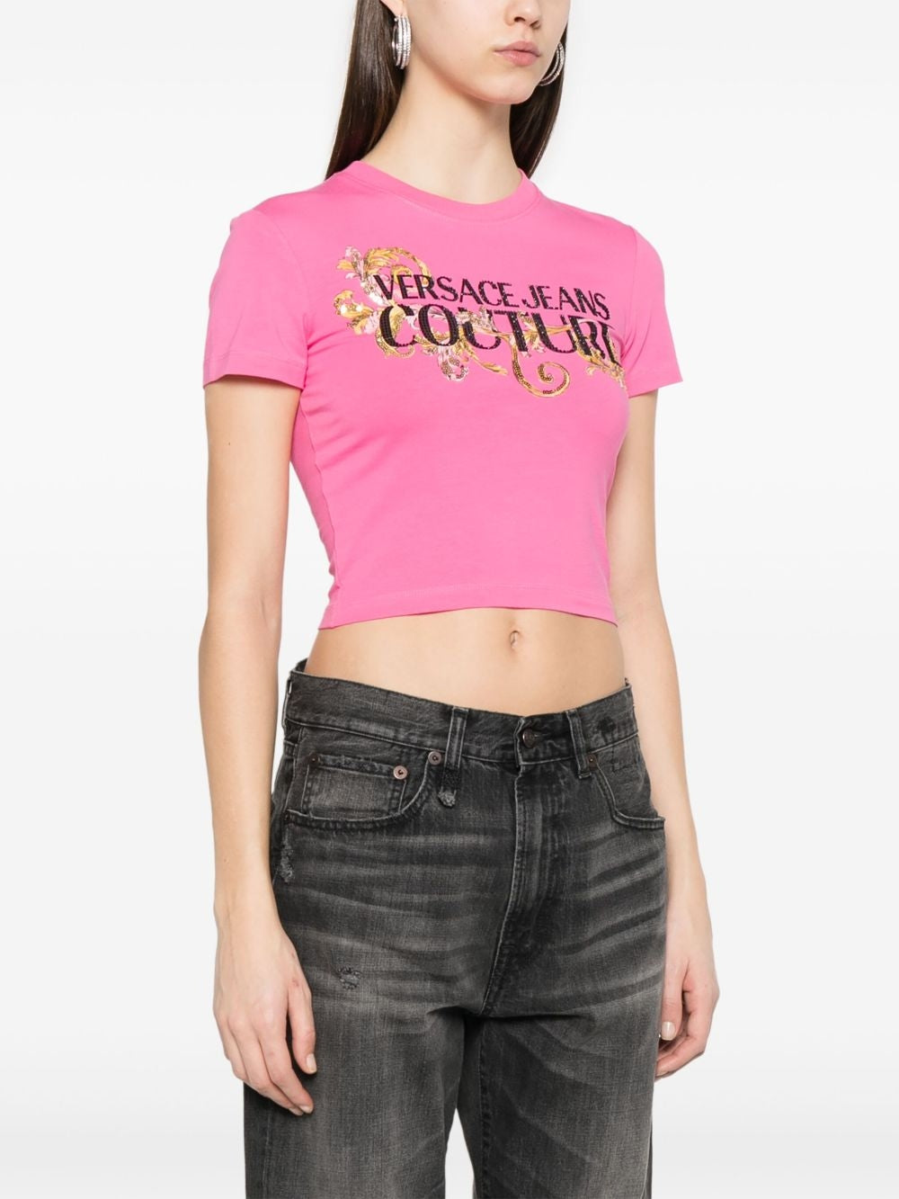 Versace T Shirt 78hahc05 Pink Rosa_shot4
