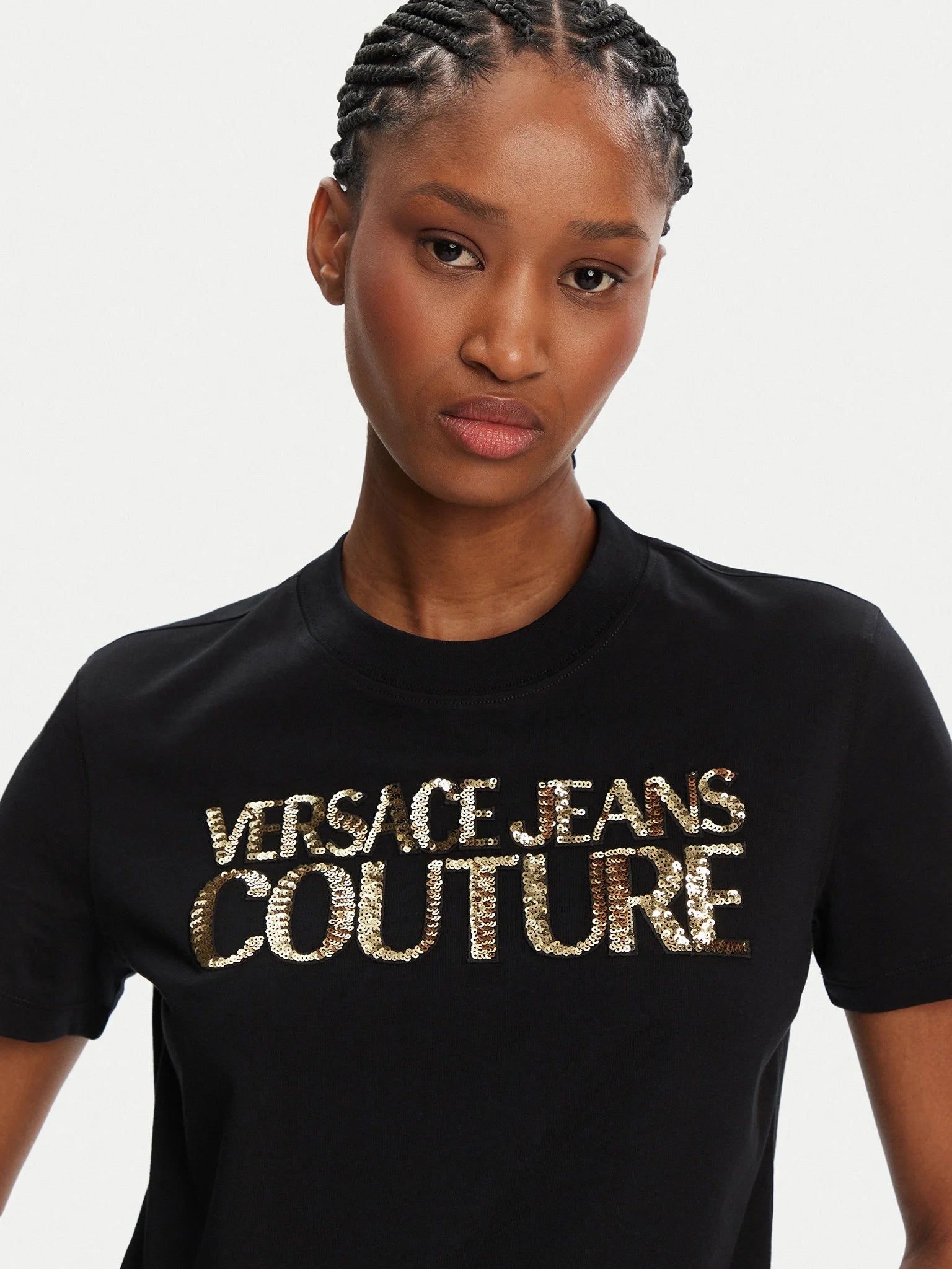Versace T Shirt 78hahe02 Blk Gold Preto Ouro_shot3
