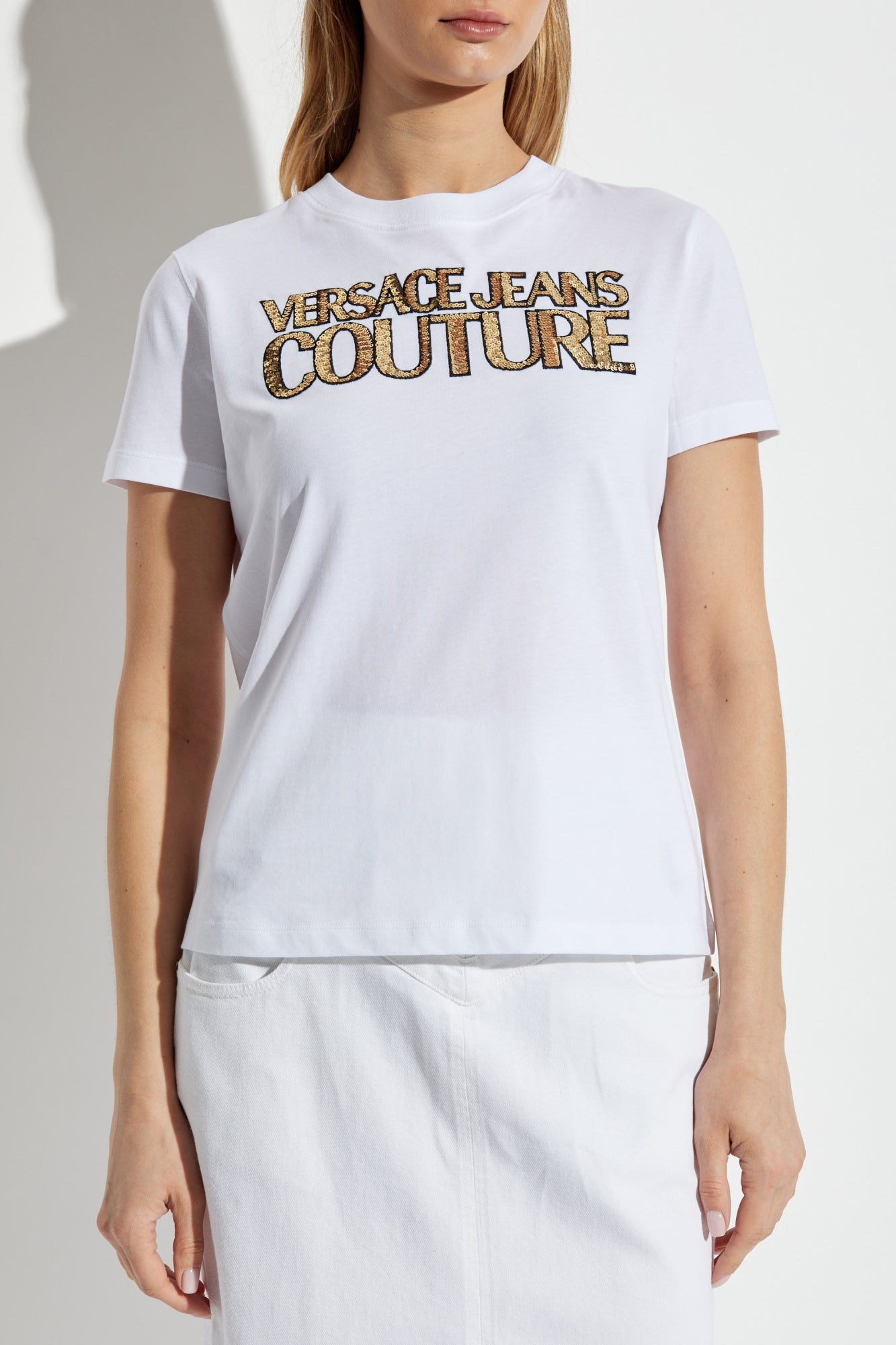 Versace T Shirt 78hahe02 Whi Gold Branco Dourado_shot3