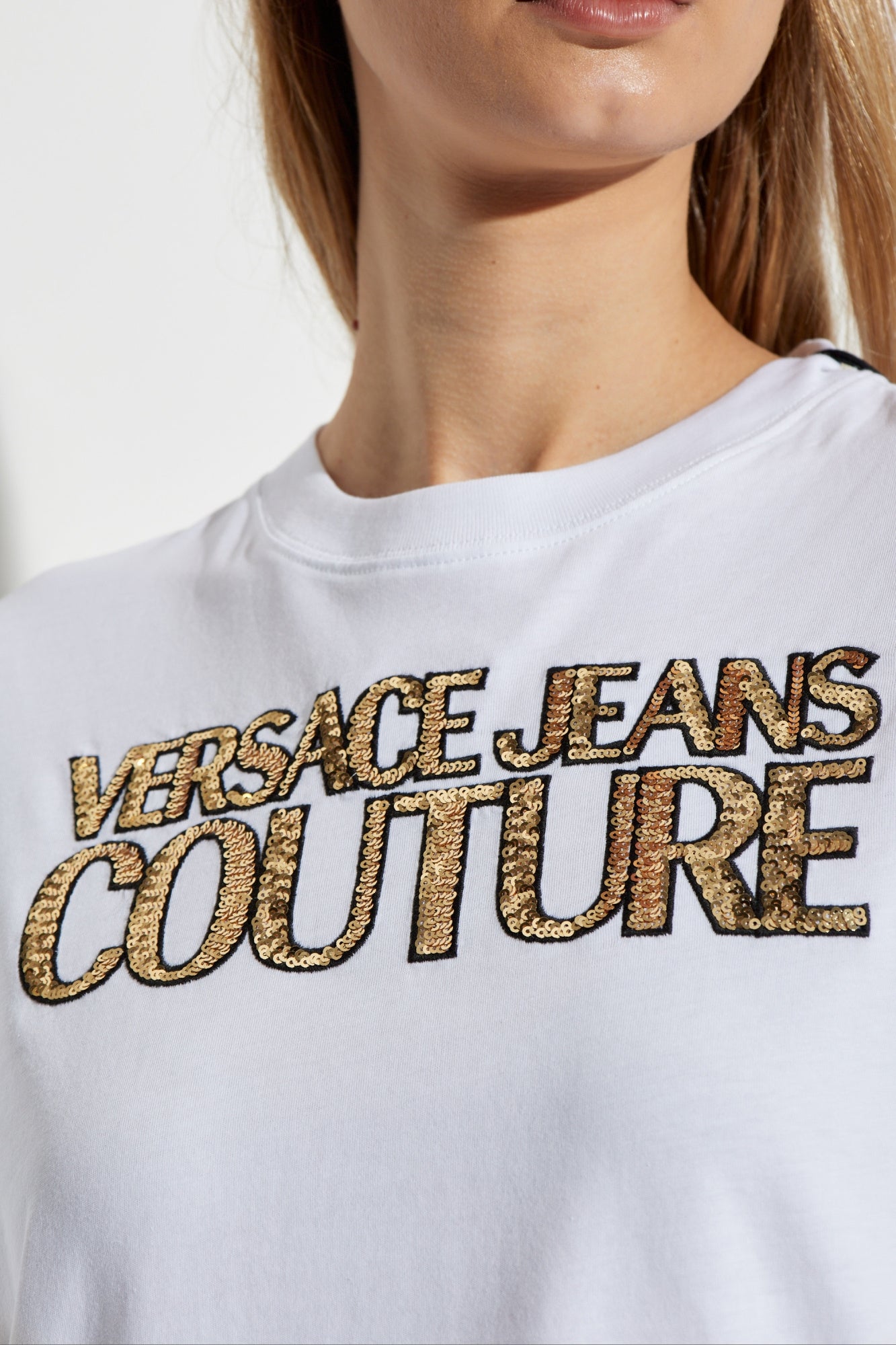 Versace T Shirt 78hahe02 Whi Gold Branco Dourado_shot5