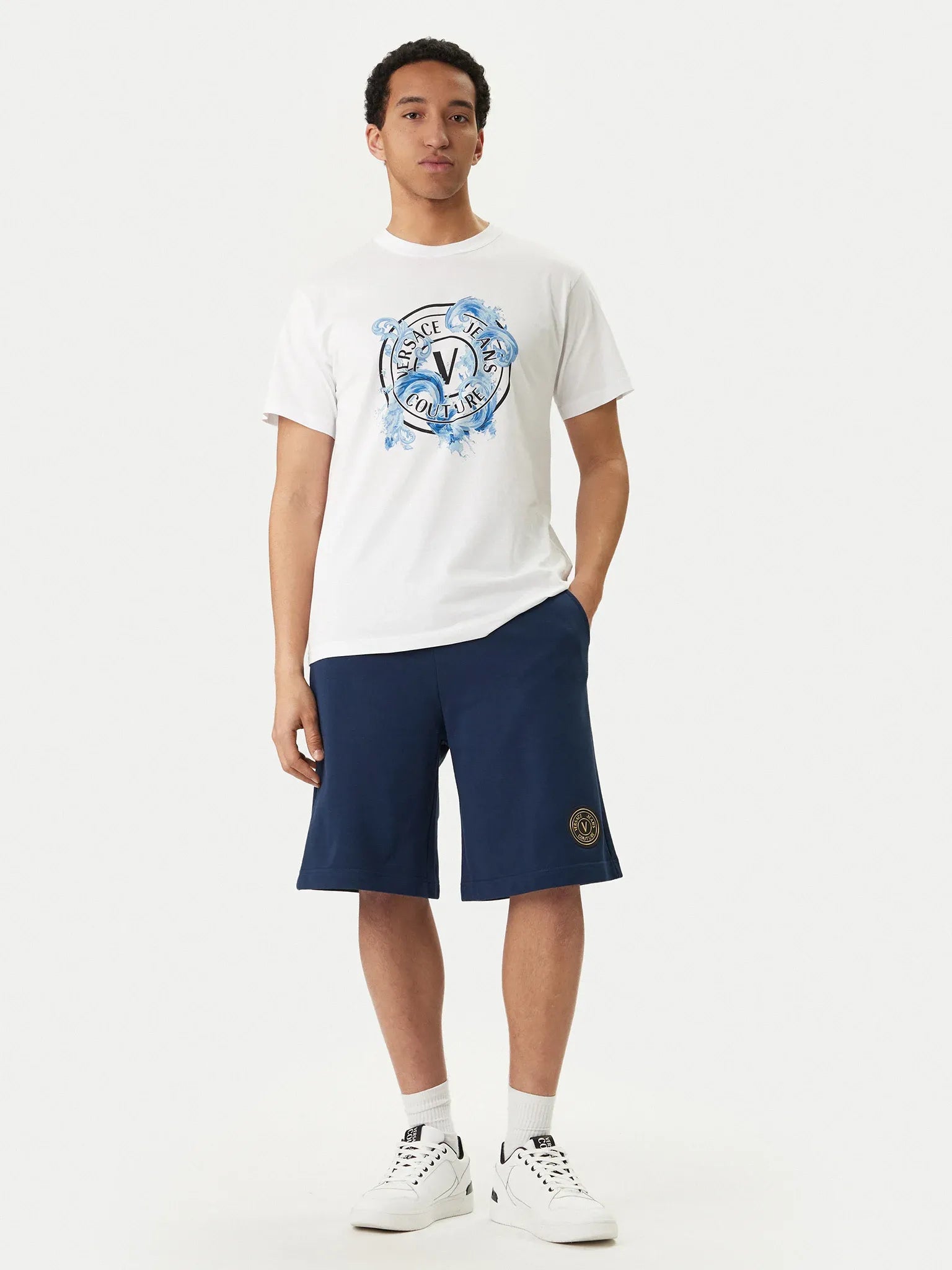 Versace T Shirt 80gahe01 White Branco_shot2
