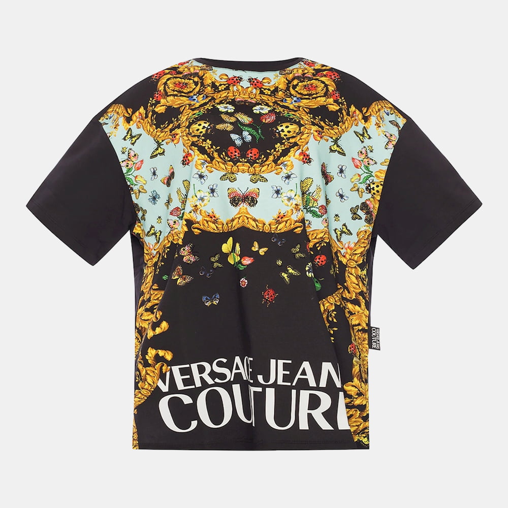 Versace T Shirt B2hua7dp Blk Multi Preto Multicolor Shot2