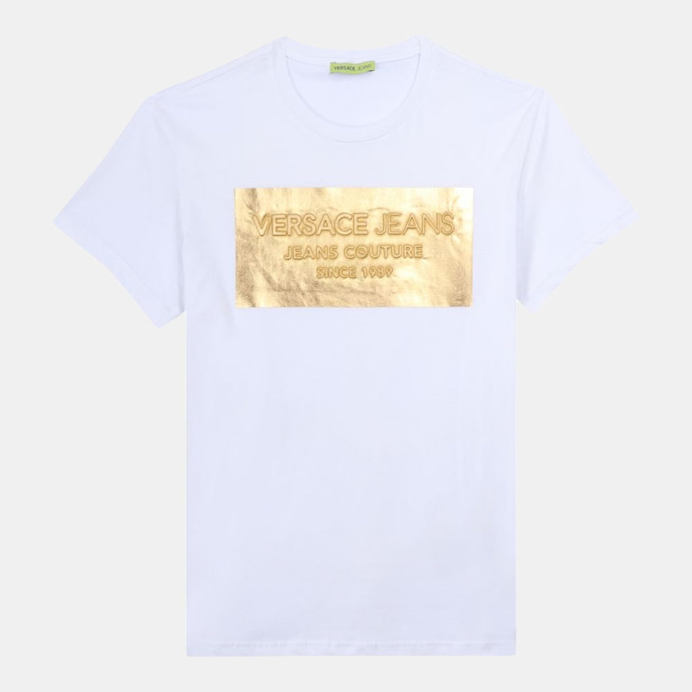 Versace T Shirt B3gtb74d Whi Gold Branco Dourado Shot2