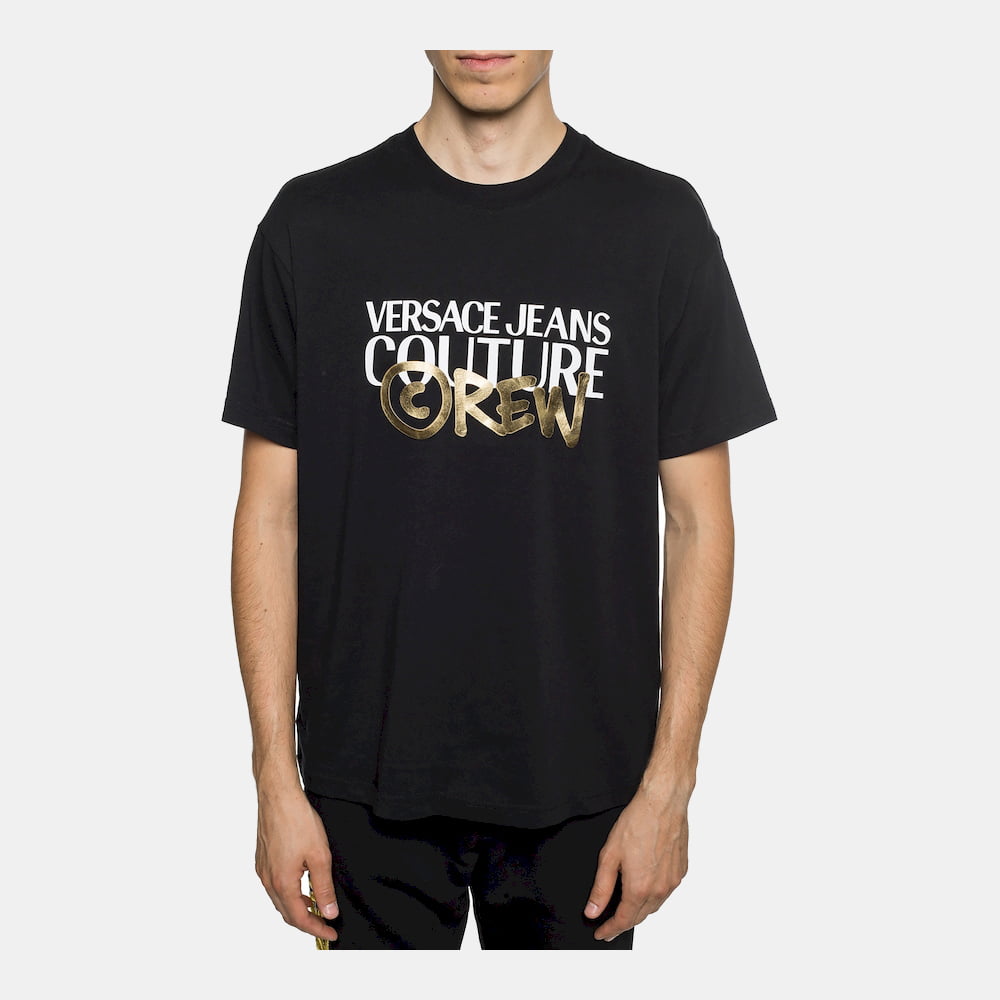 Versace T Shirt B3gub7g1 Blk Gold Preto Ouro Shot4