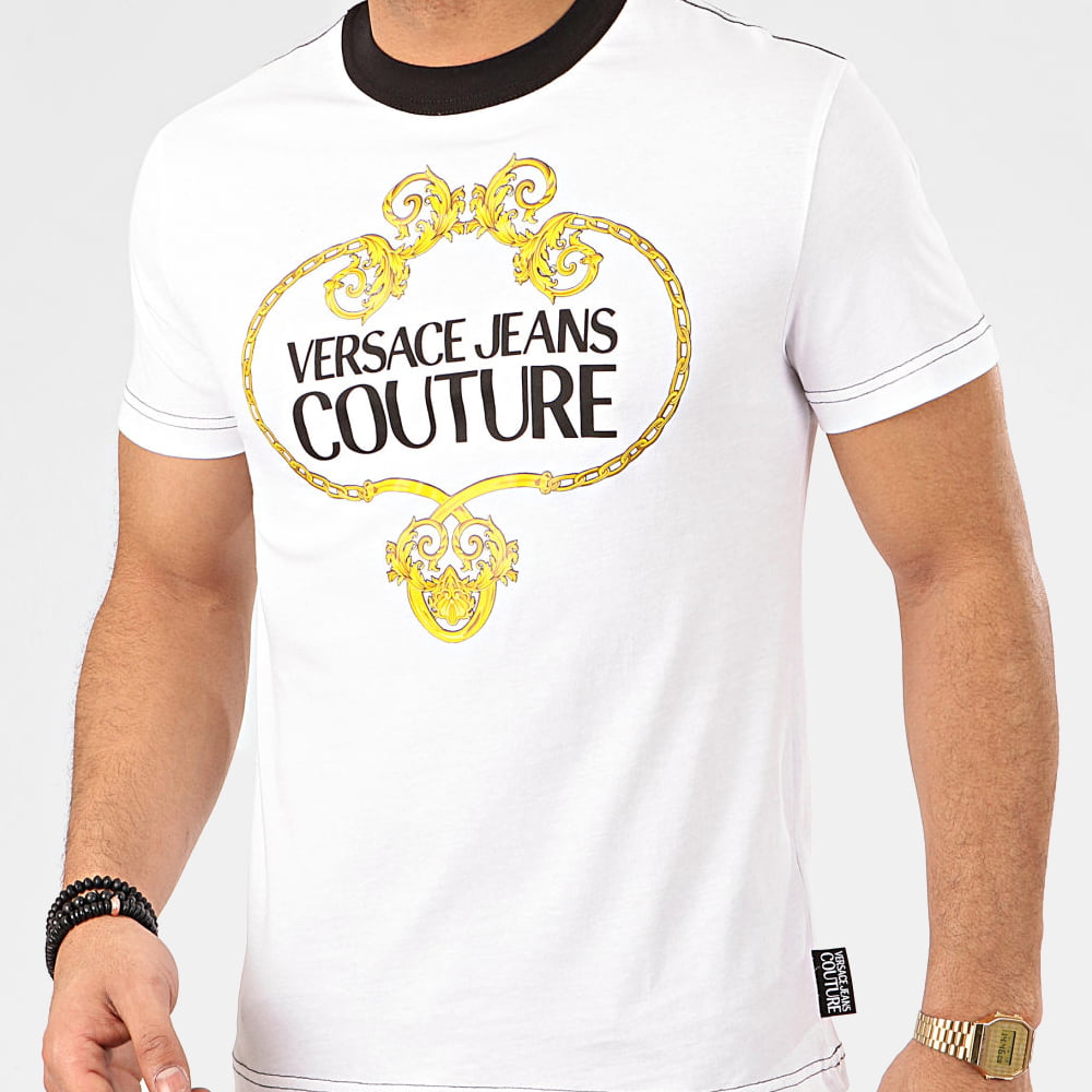 Versace T Shirt B3gva7eb White Branco Shot1
