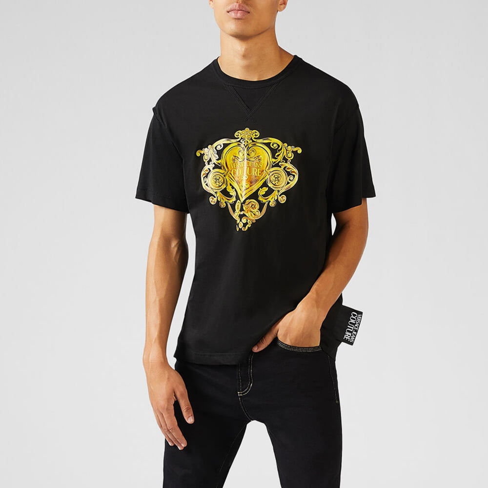 Versace T Shirt B3gvb7ea Blk Gold Preto Ouro Shot5