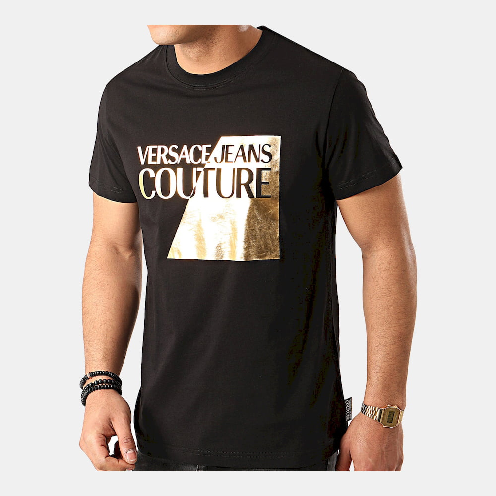 Versace T Shirt B3gvb7tp Blk Gold Preto Ouro Shot6