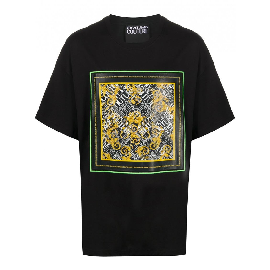 Versace T Shirt B3gza7eb Blk Multi Preto Multicolor Shot10