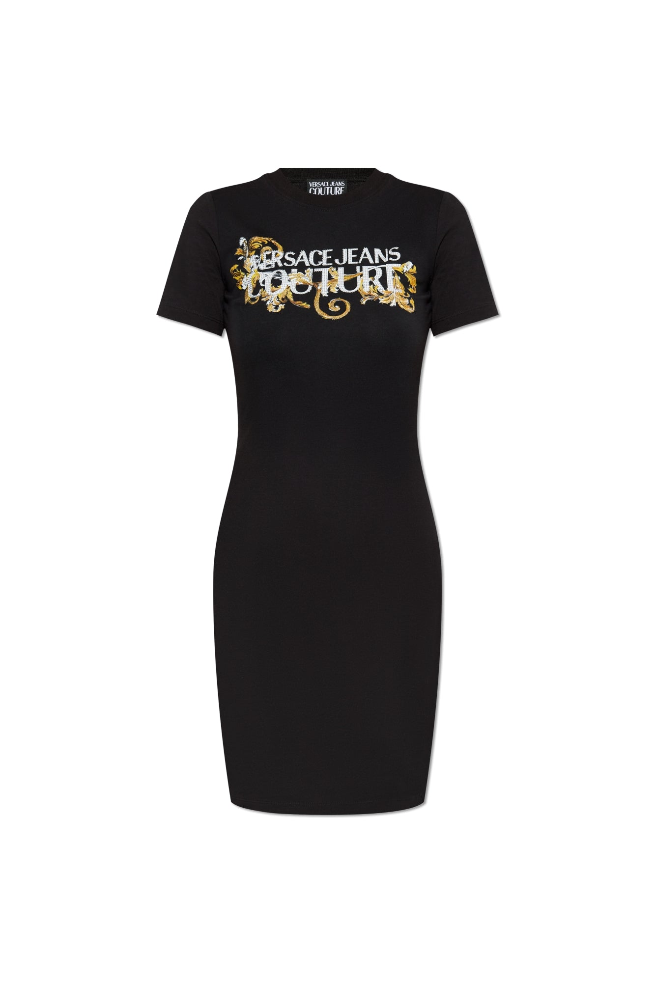 Versace Vestido  Dress 78haoc06 Blk Gold Preto Ouro_shot1