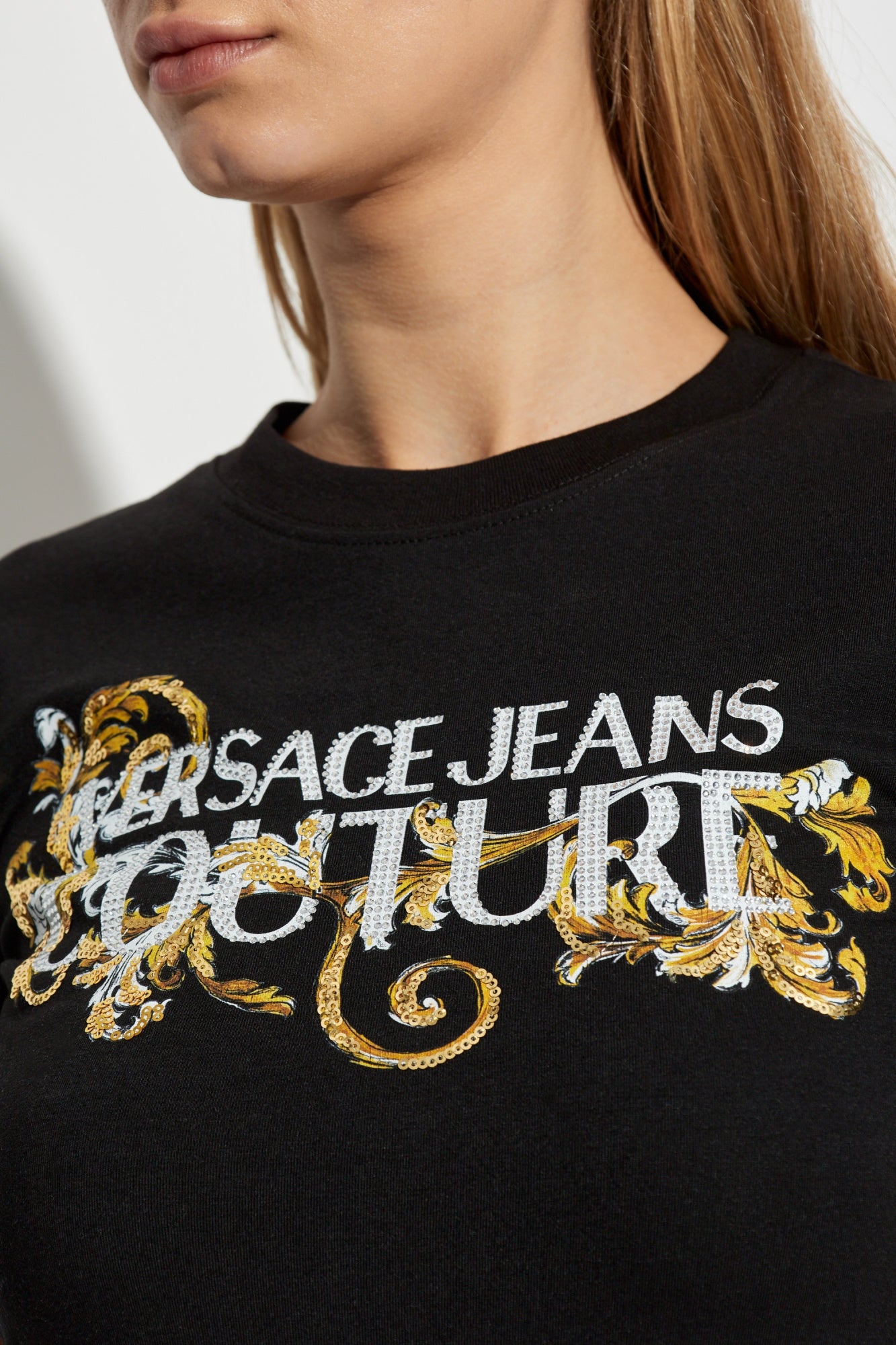 Versace Vestido Dress 78haoc06 Blk Gold Preto Ouro_shot6